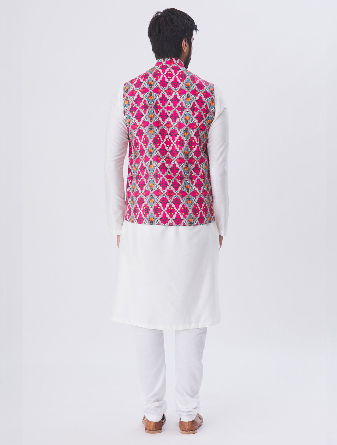 RudraJali Linen Waistcoat