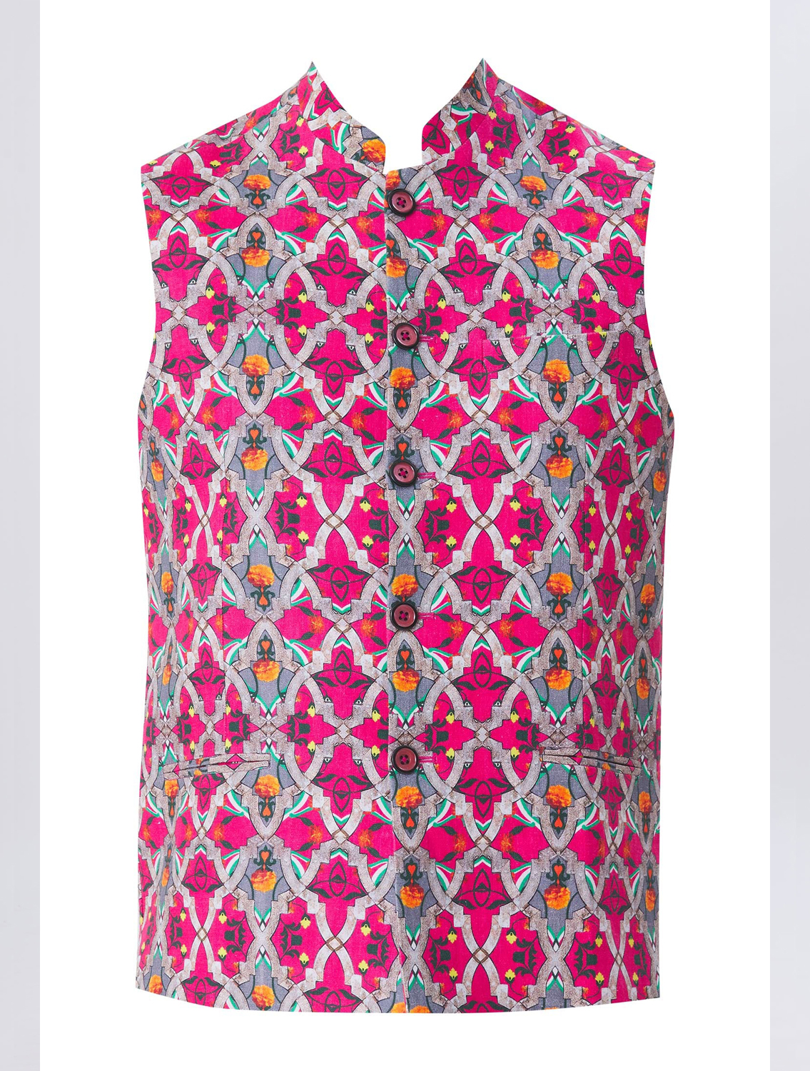 RudraJali Linen Waistcoat