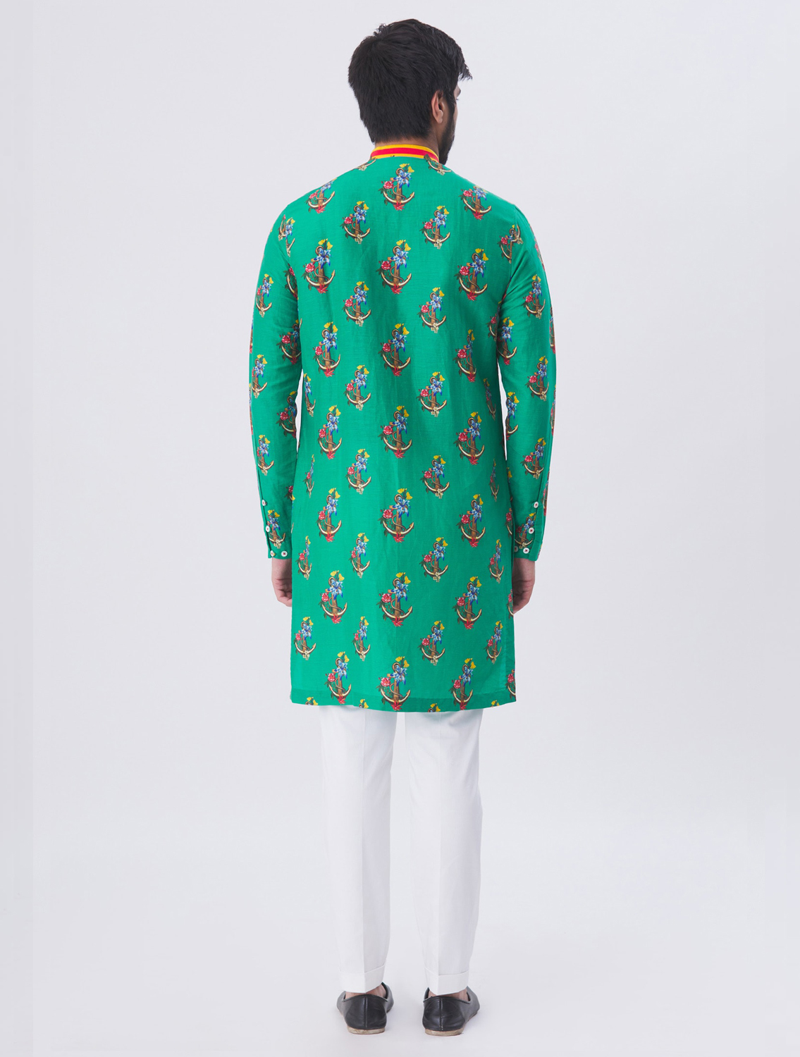 Fitur Silk Linen Kurta Pyjama Set