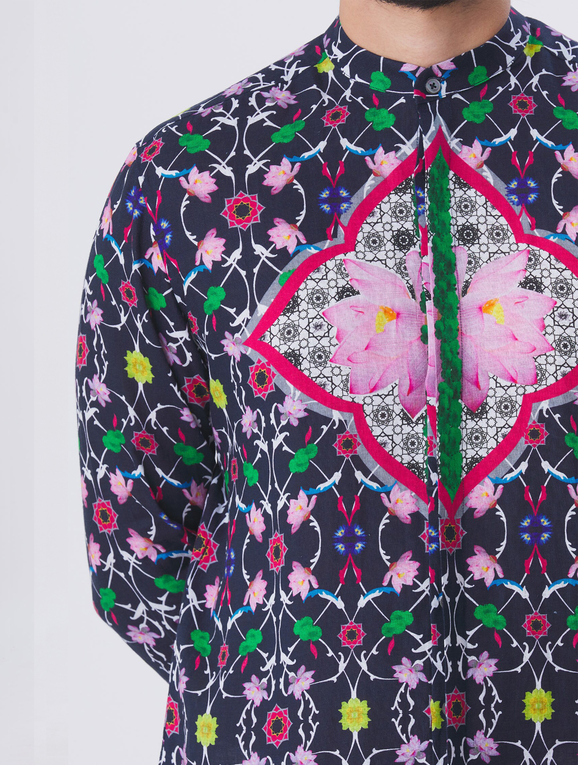 Navy Nelumbo Shirt
