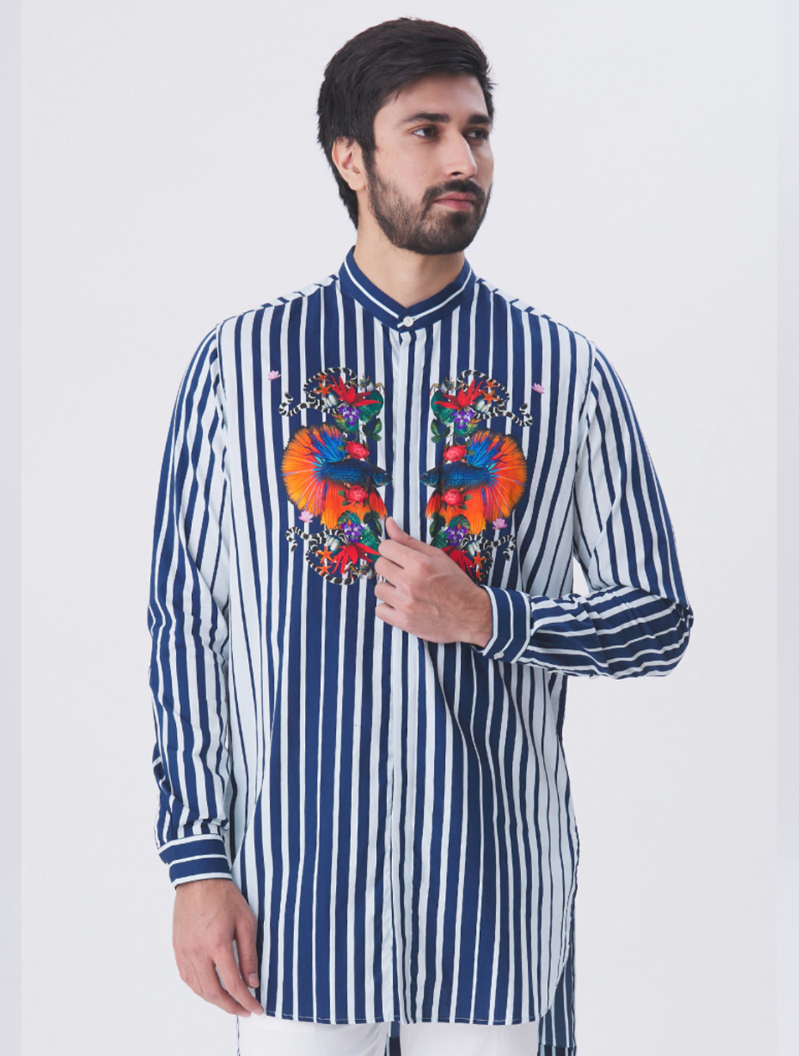 Bay Striper Long Printed Shirt