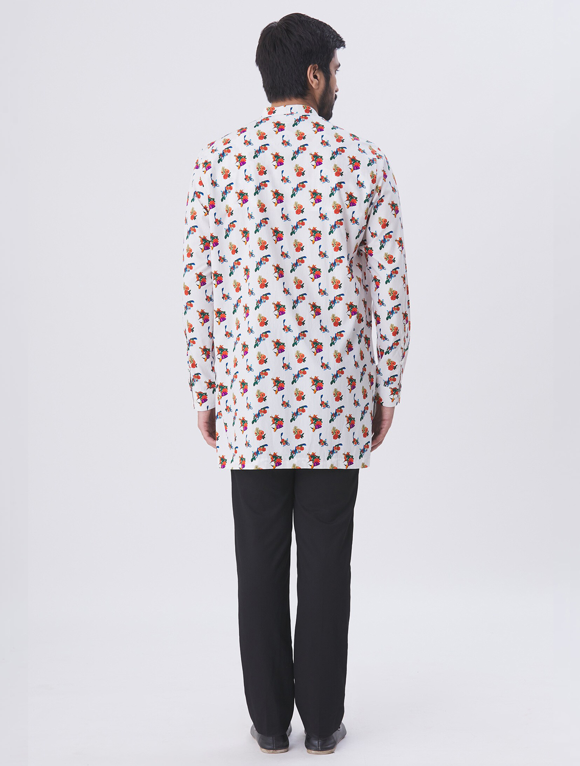 Oliver Mandarin Collar Printed Shirt