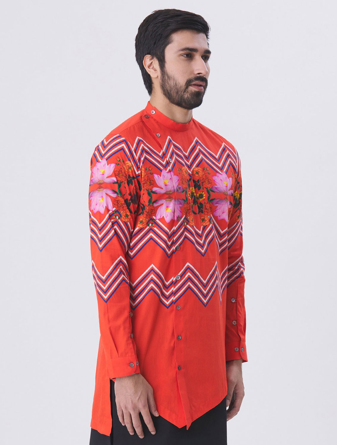 Nicholas Red Angharkha Style Shirt