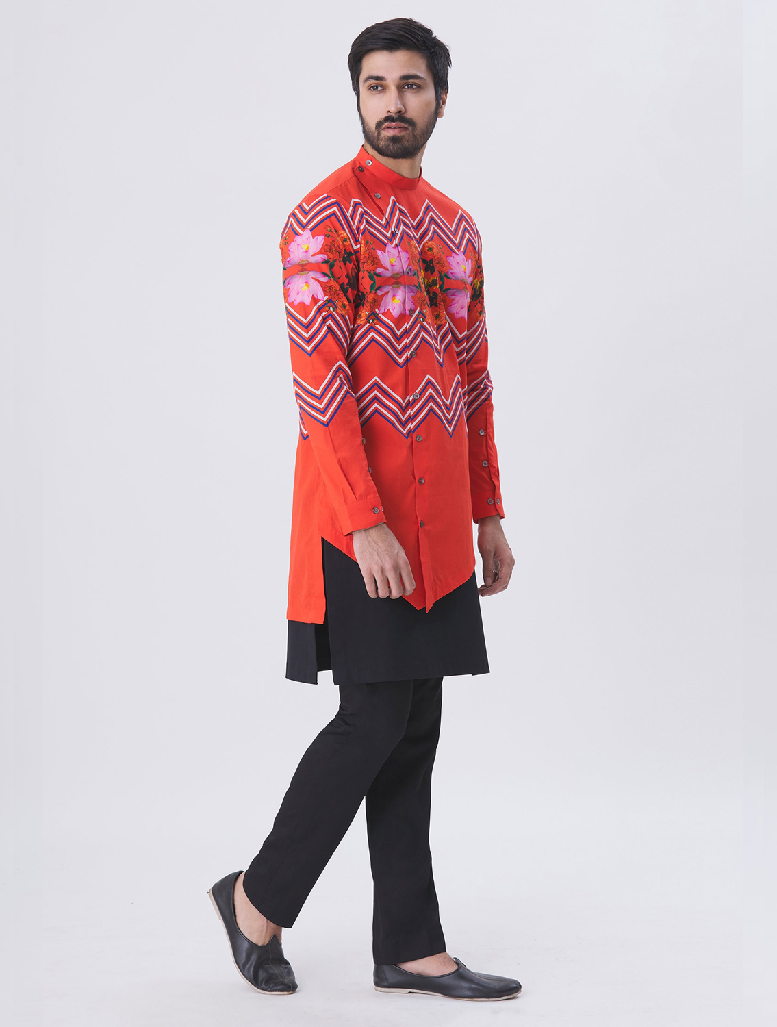 Nicholas Red Angharkha Style Shirt