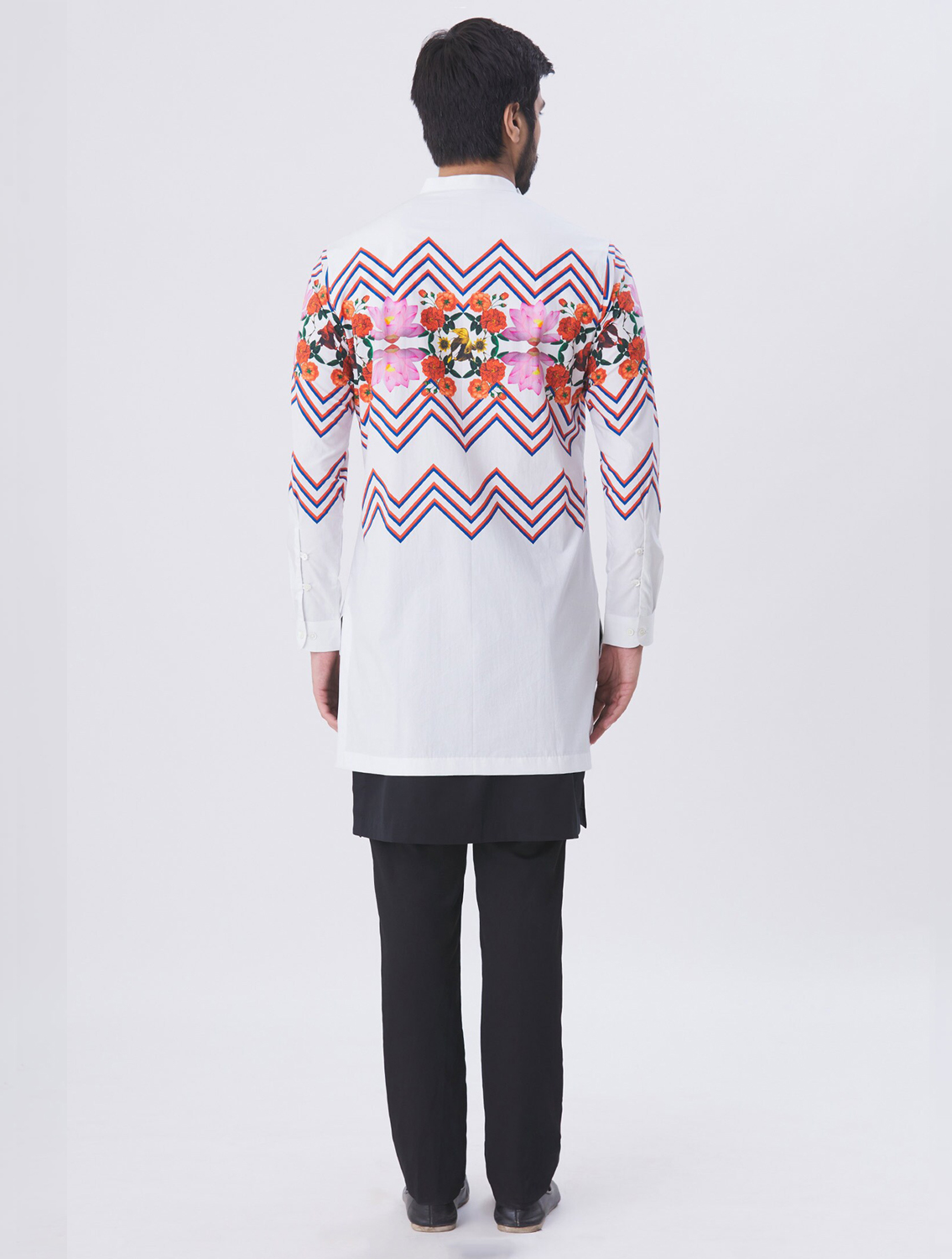 Nicholas White Angharkha Style Shirt