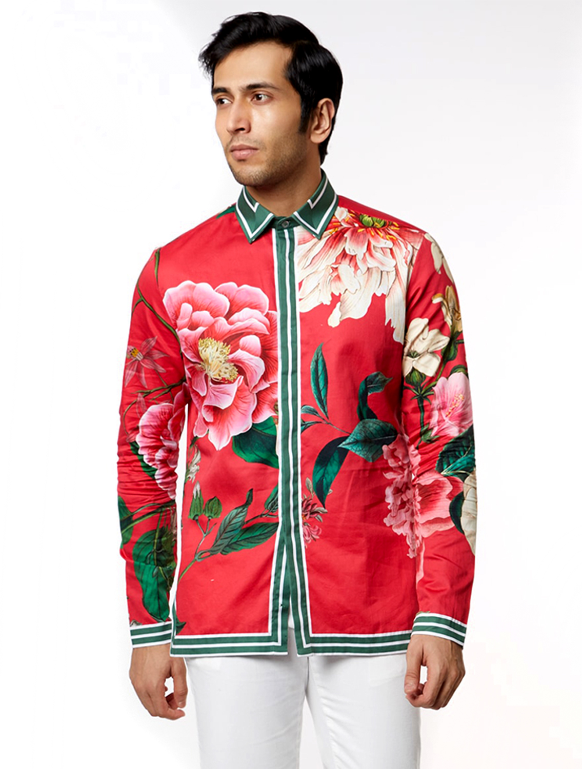 Red Rodger Hem Striper Shirt