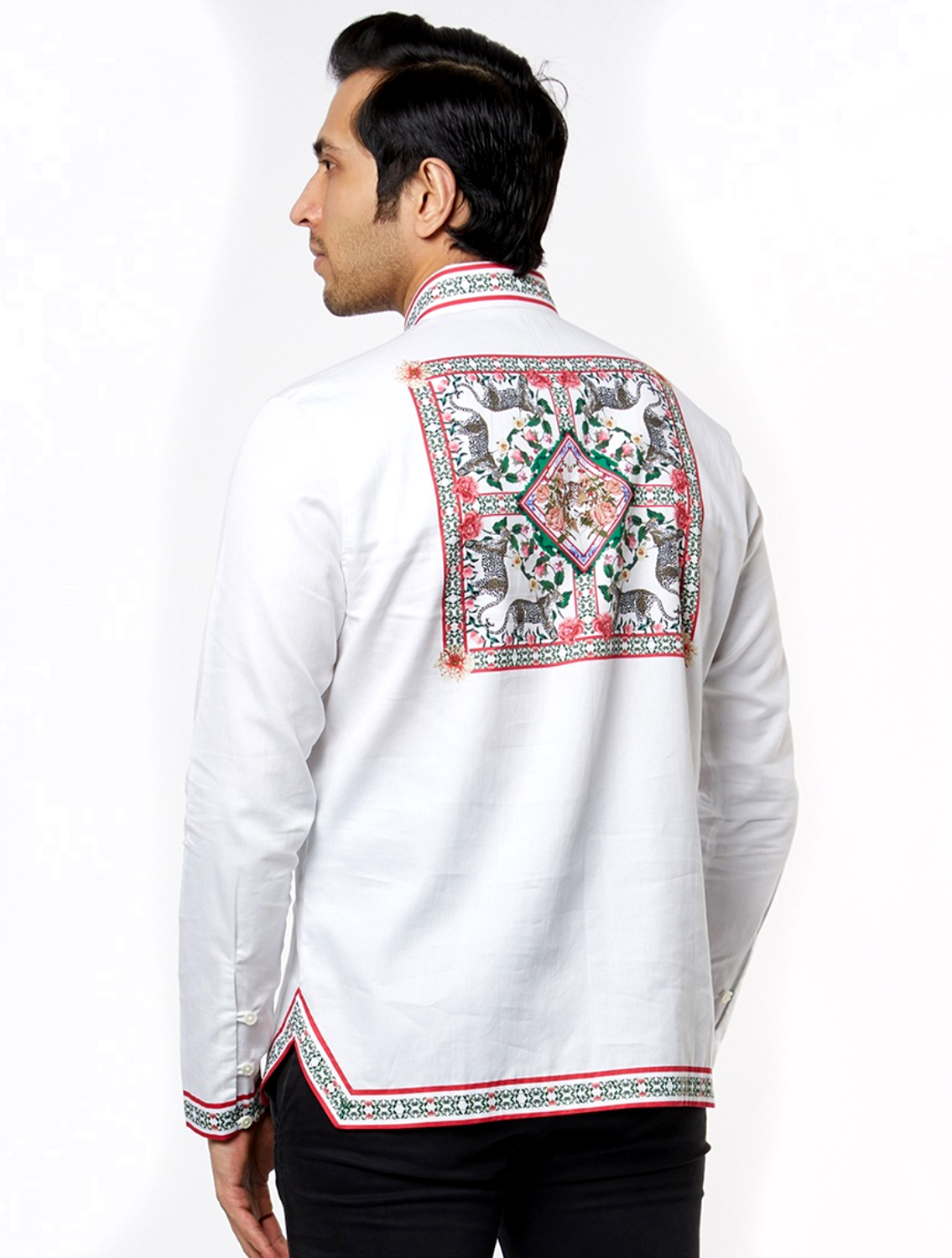 White Leo Hem Striper Shirt