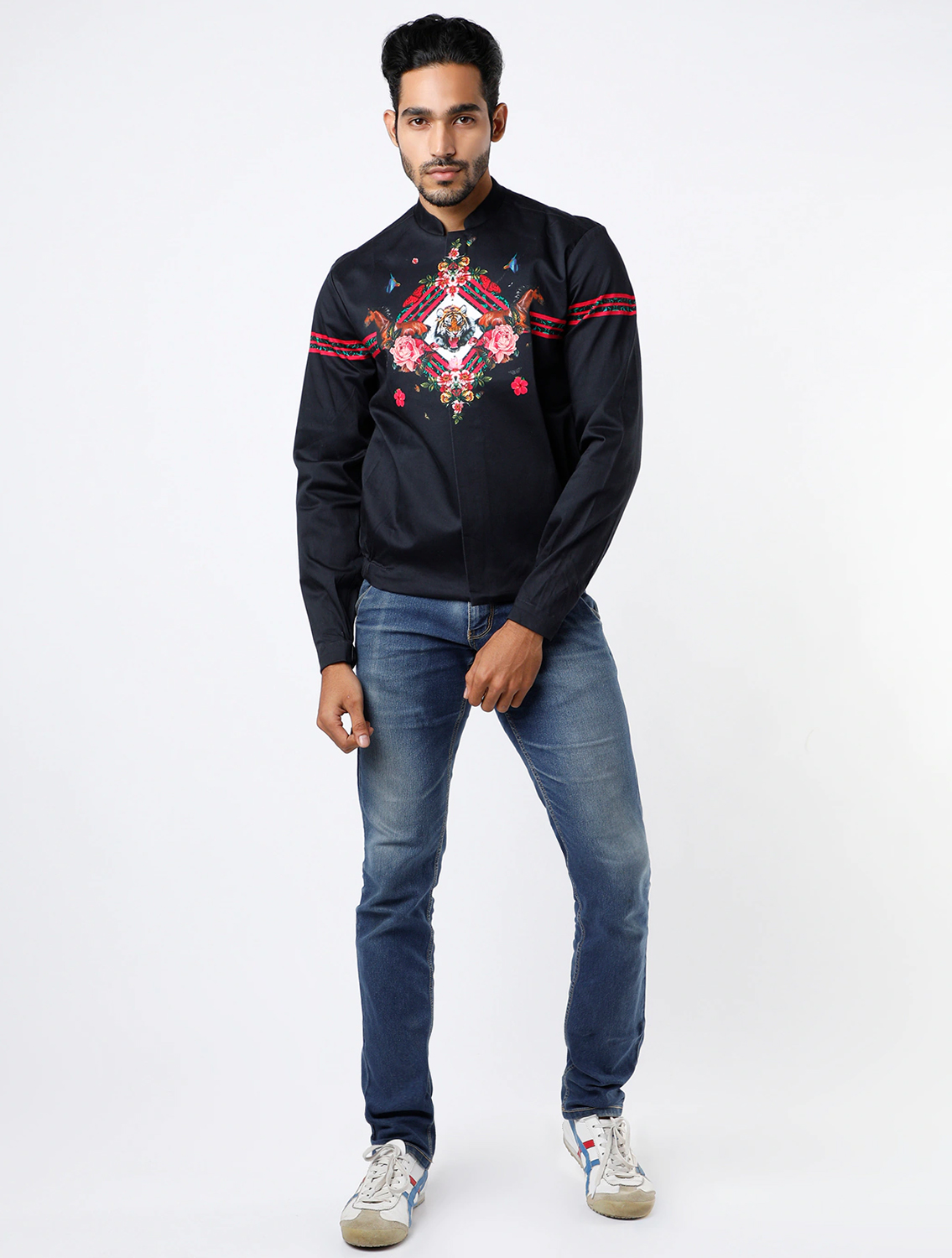 Black Tiger Bomber Jacket