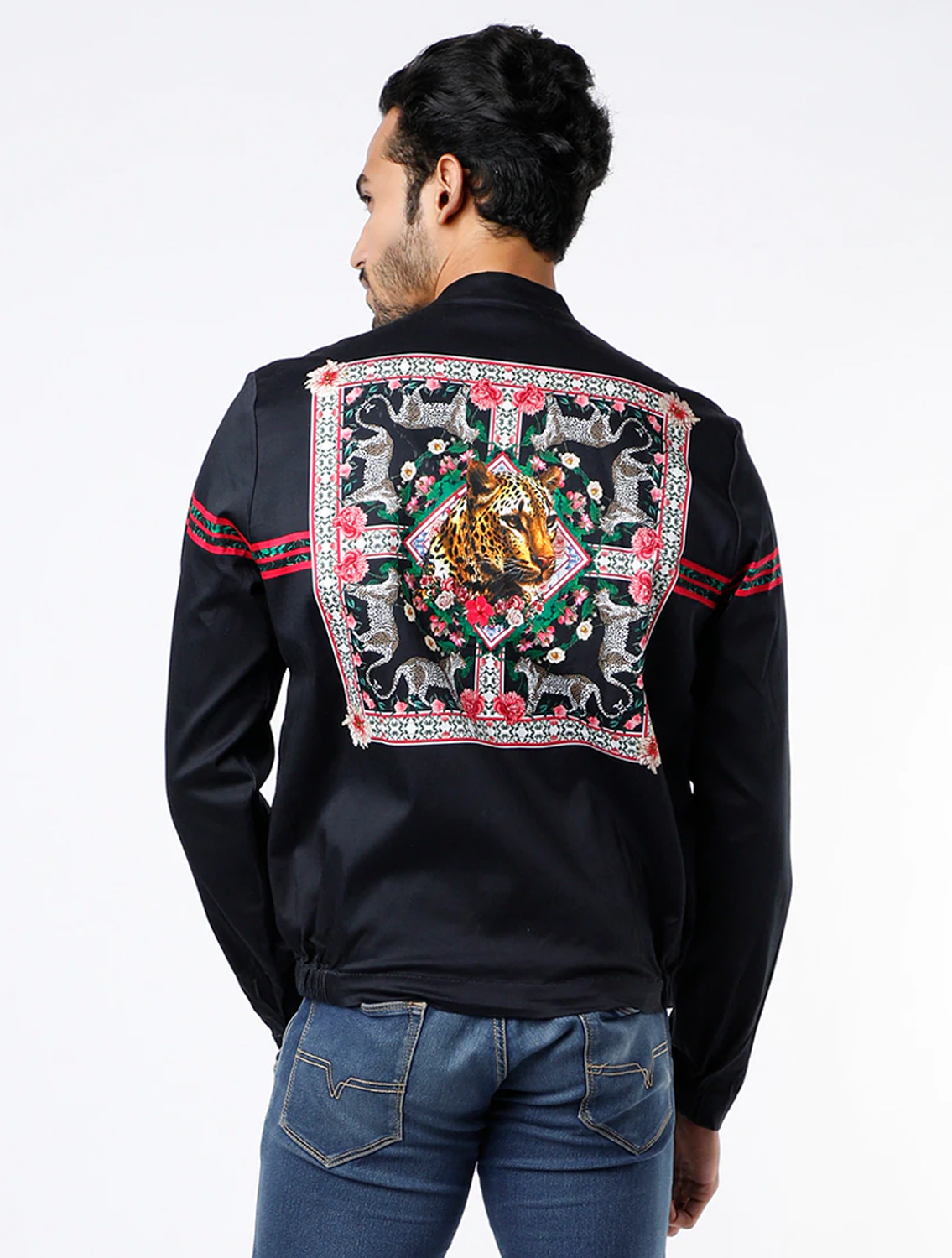 Black Tiger Bomber Jacket
