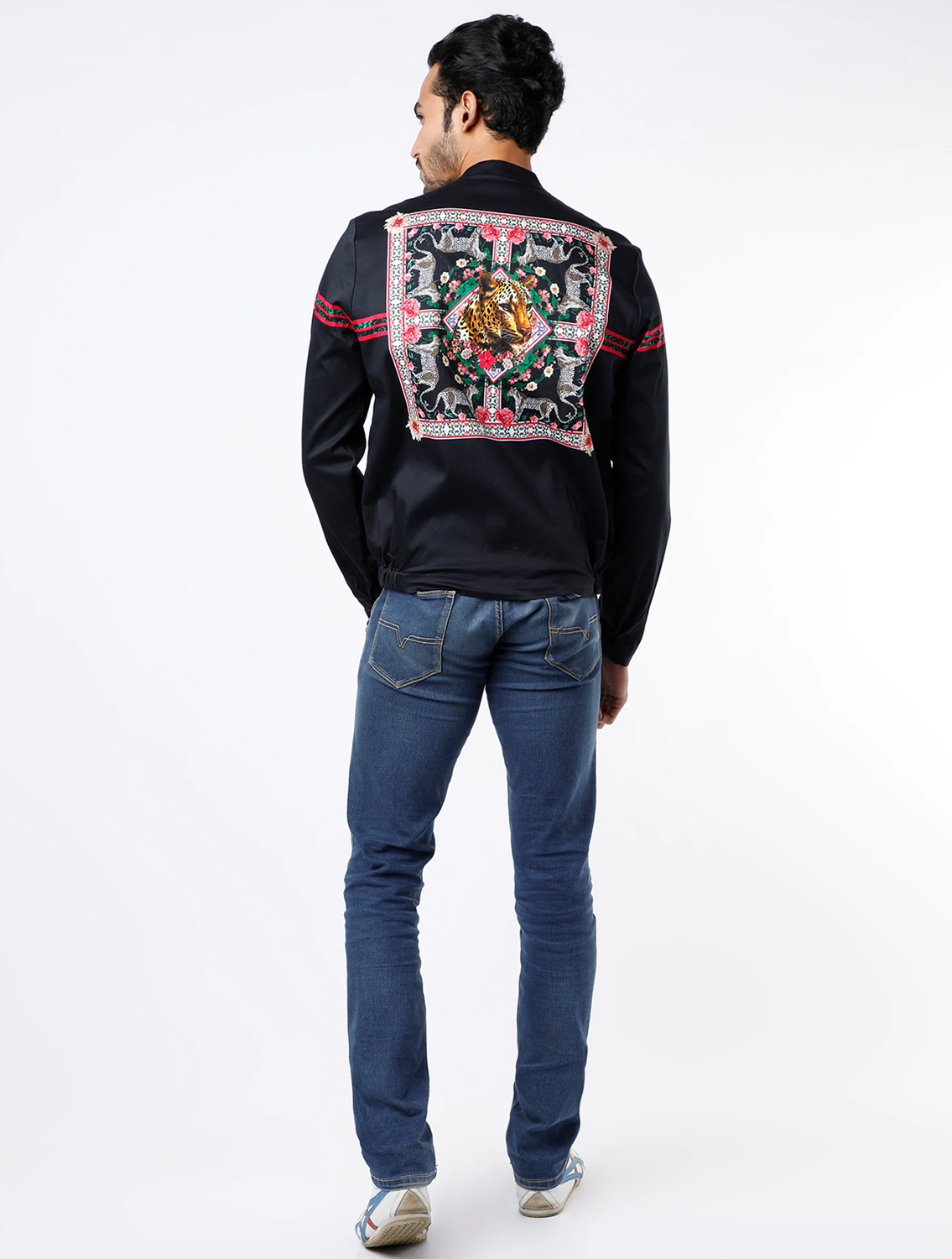 Black Tiger Bomber Jacket