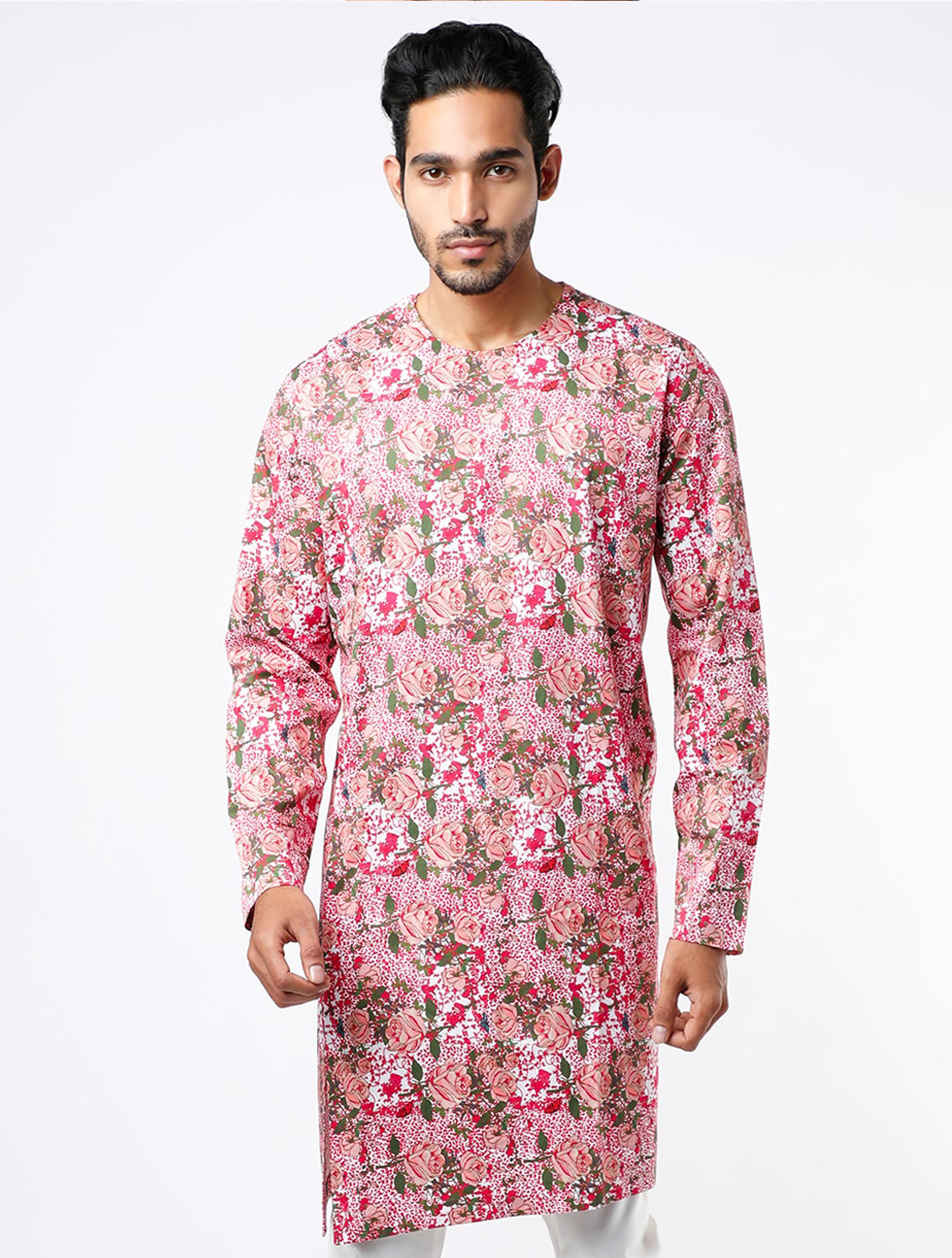 Amar Pink Cotton Kurta Pant Set