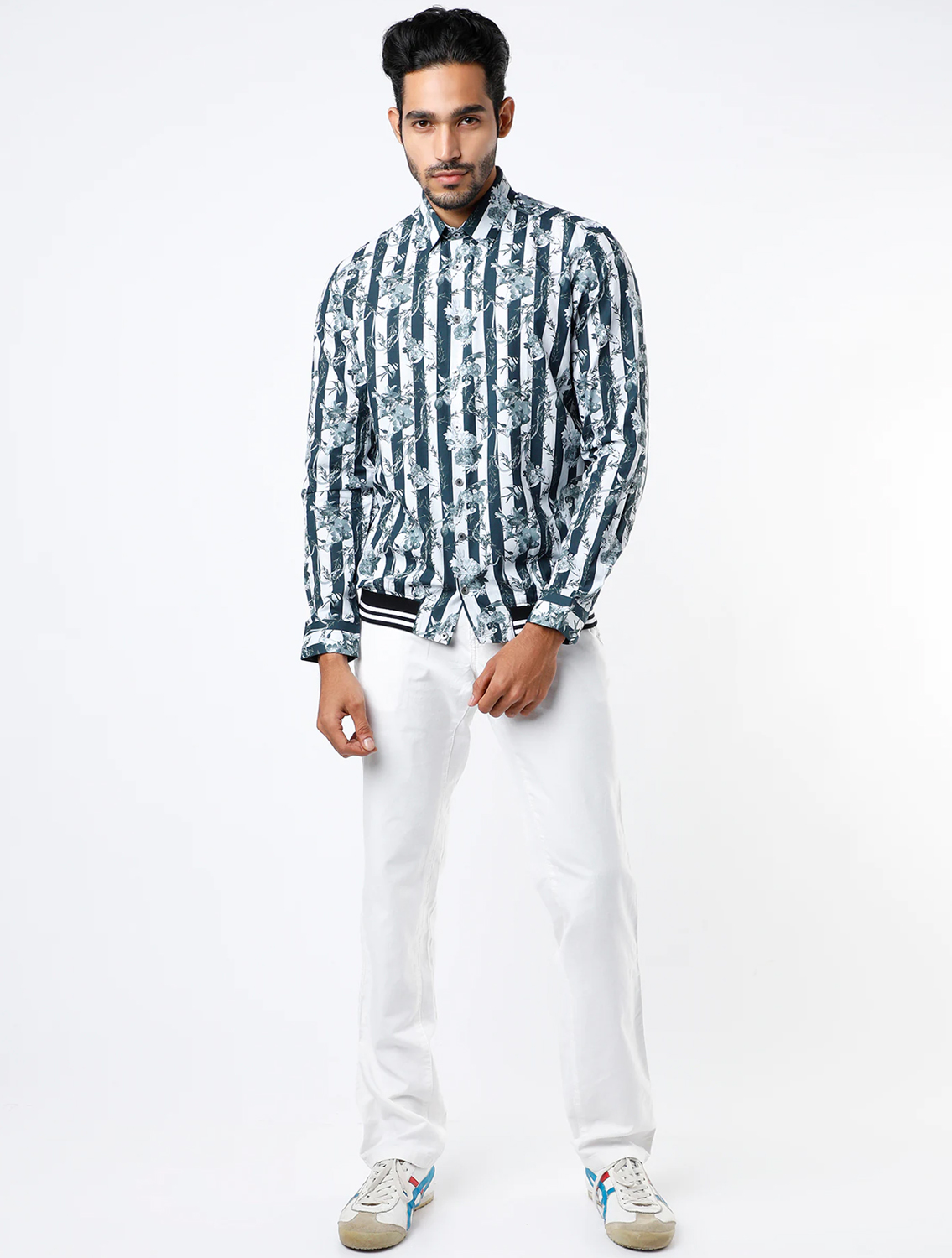 Pique Bomber Style Shirt