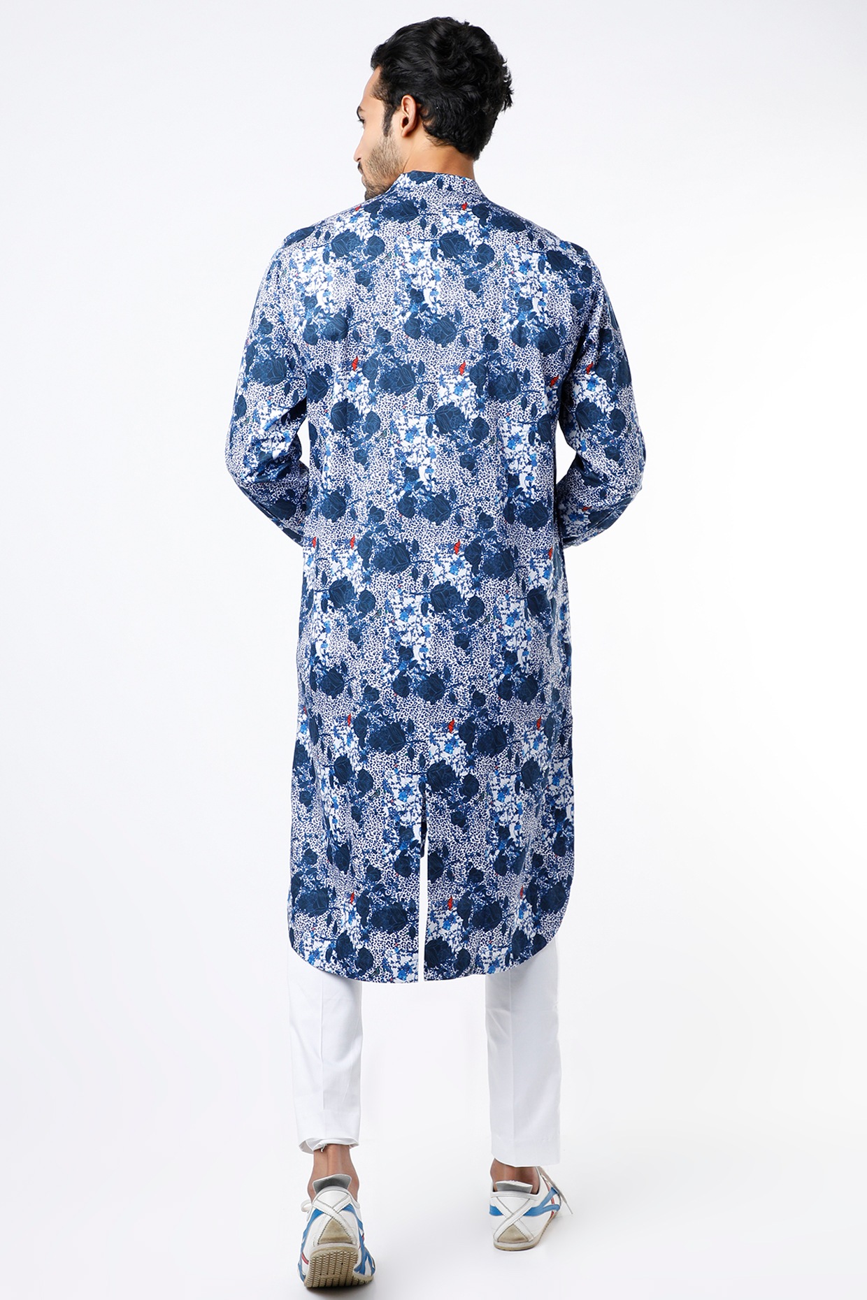 Prem Blue Cotton Kurta Pant Set