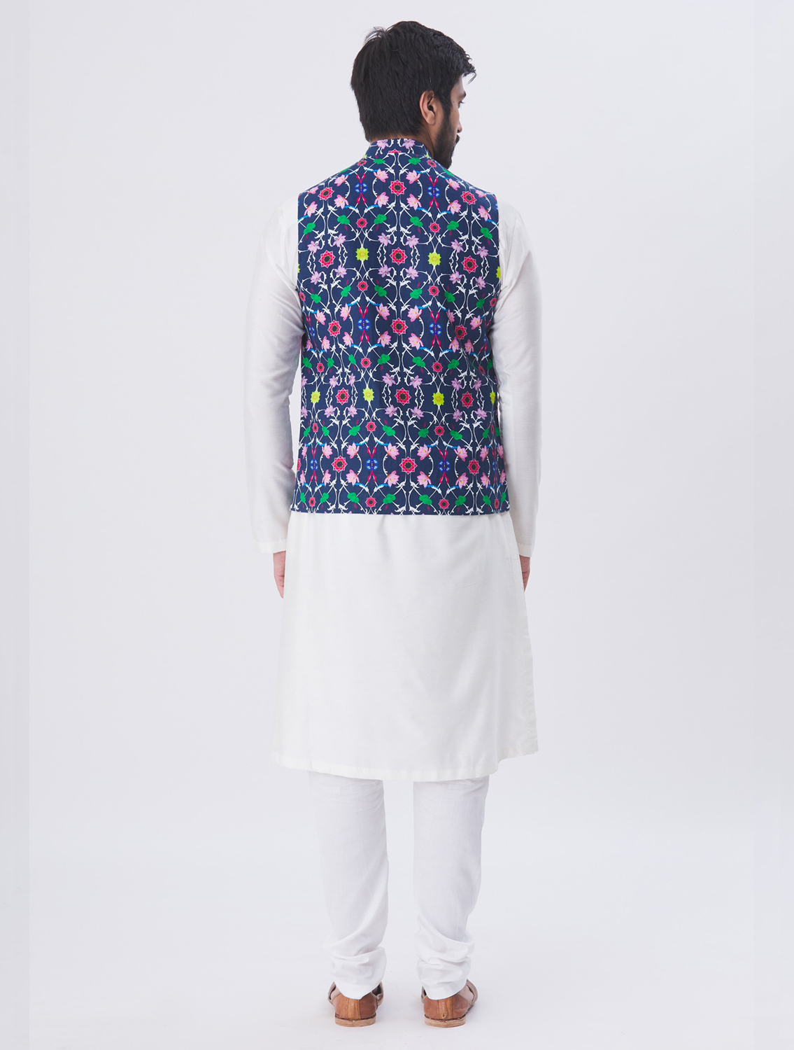 Blue Linen Waistcoat