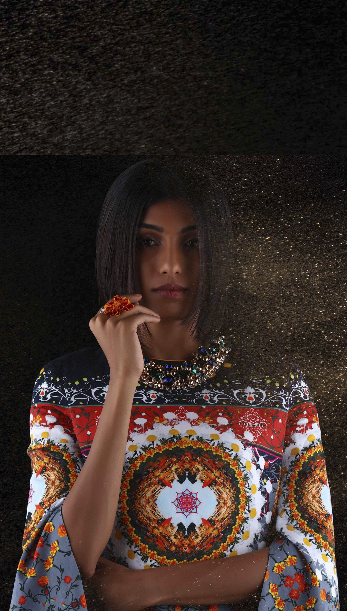 Yogini Long Printed Dress by Mr Ajay Kumar