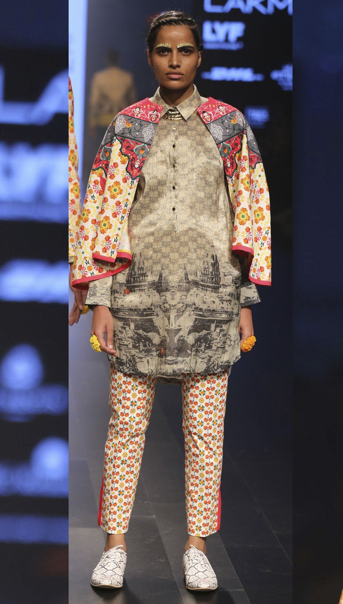 Nalanda Crop Cape Jacket Benares Shirt Rani Trousers