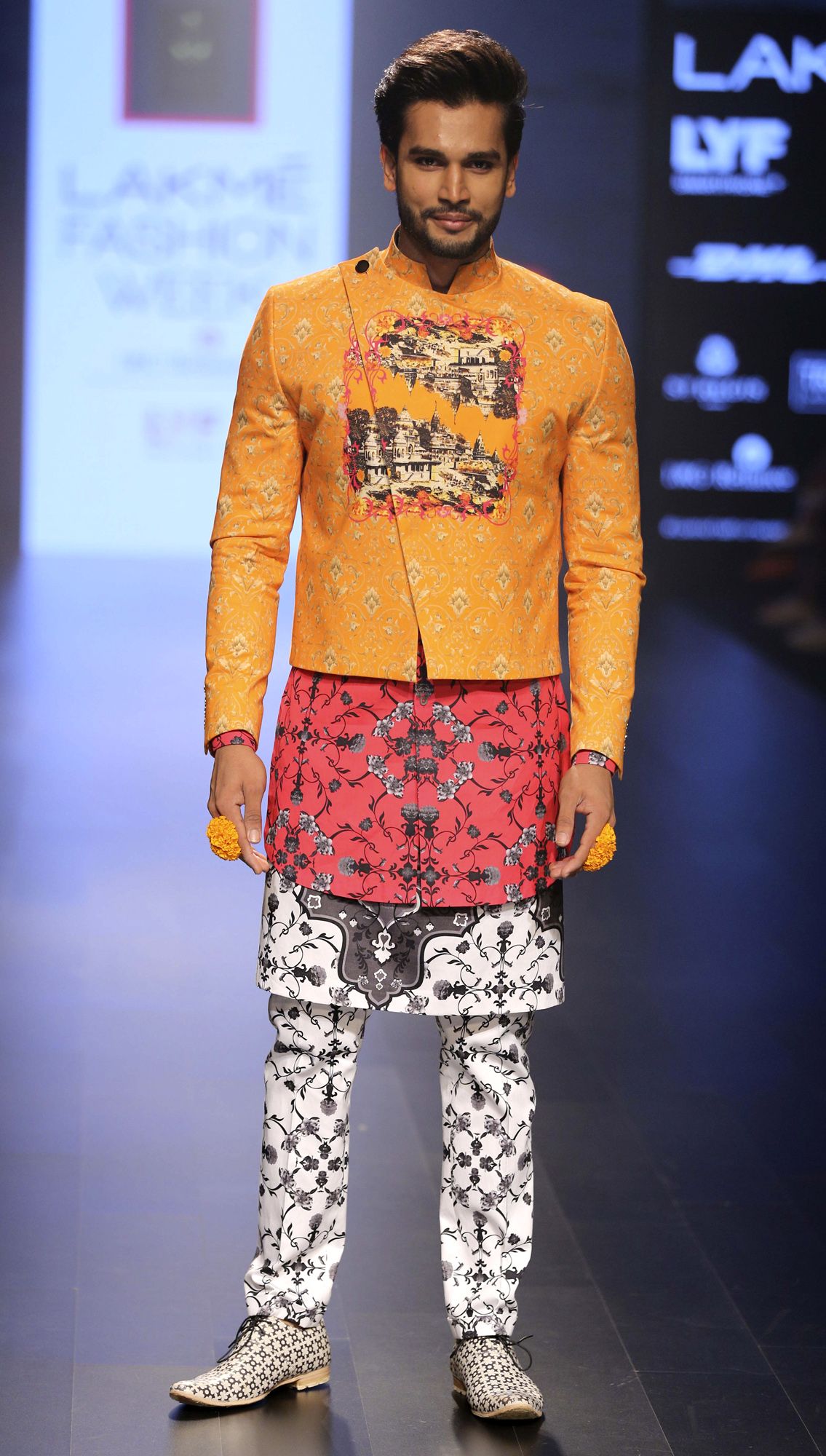 Golden Dawn Crop Blazer Agni Shirt Awadh Kilt Trousers