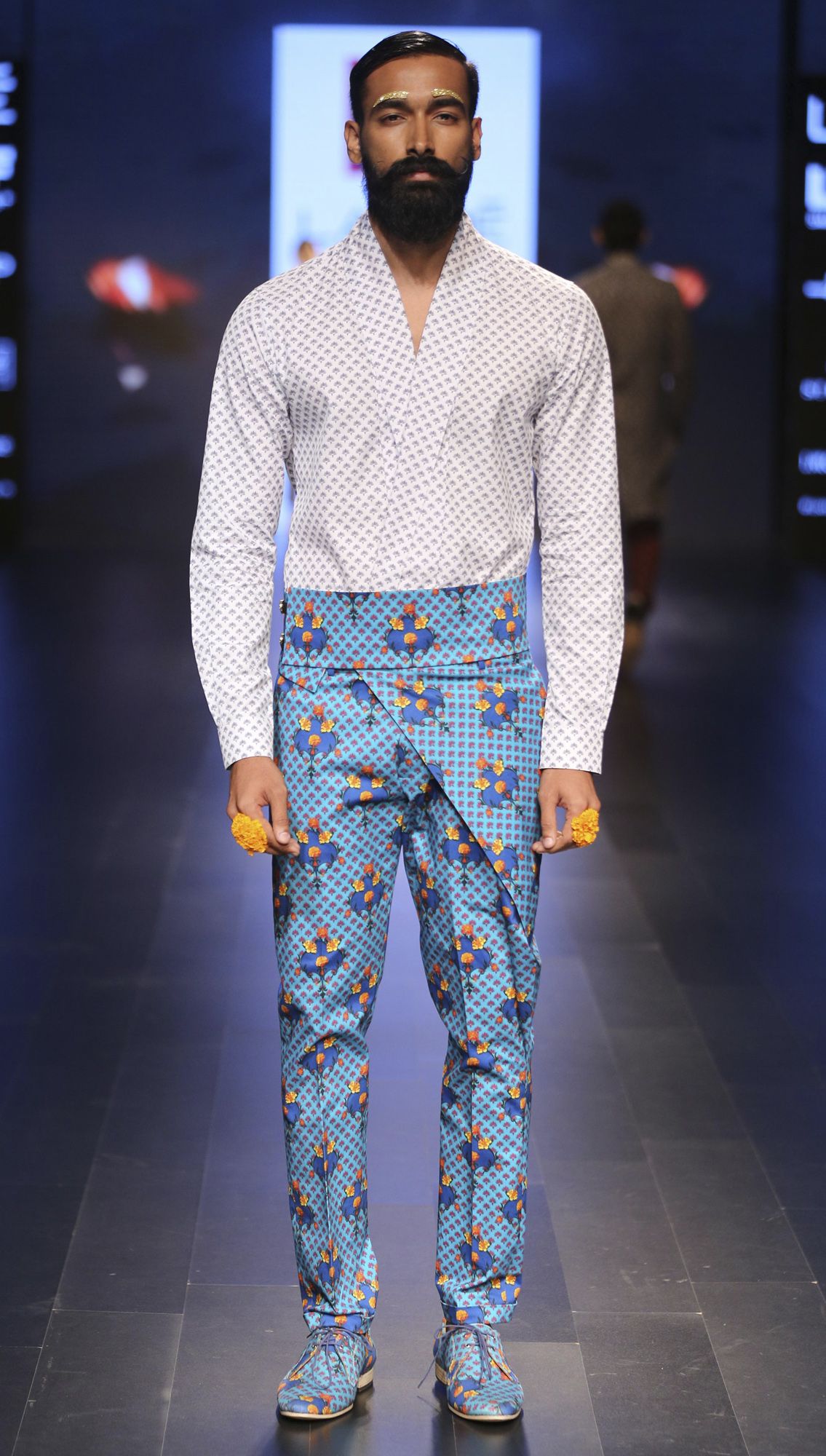 Temple Shawl Collar Shirt Paheli Trousers