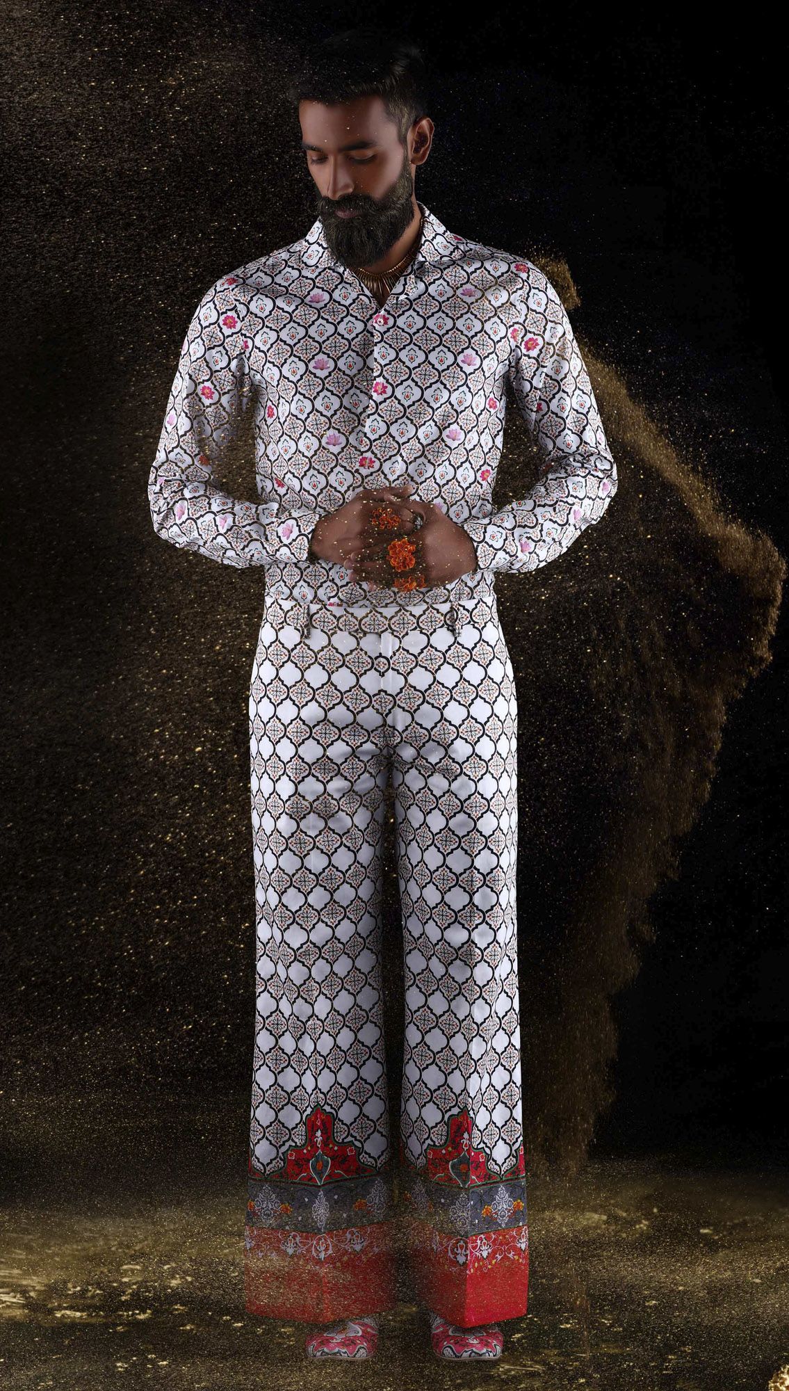 Aryan Shirt Guru Flared Trousers