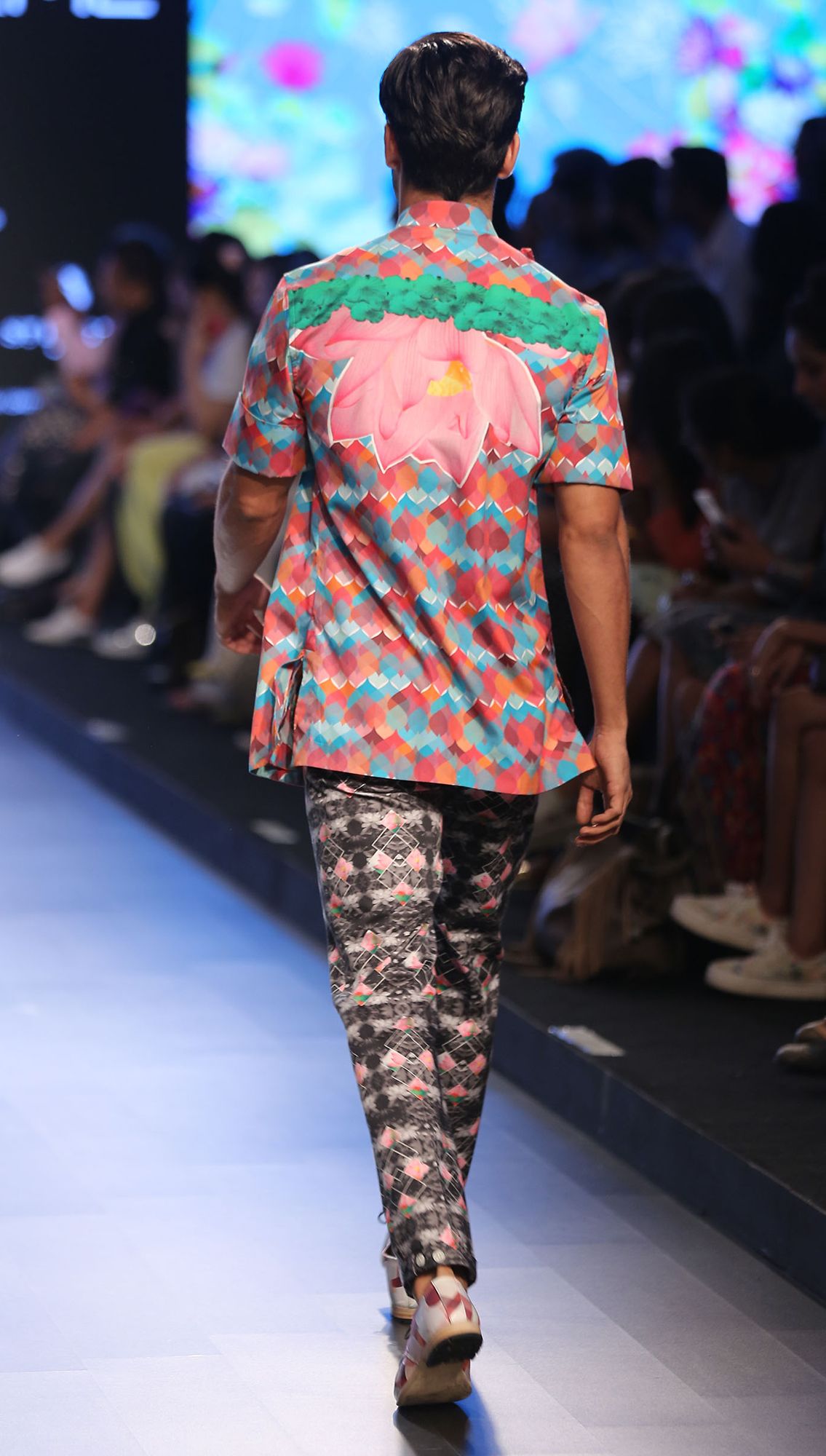 Rajoy Multicoloured Cowl Shirt Sujoy Printed Trousers