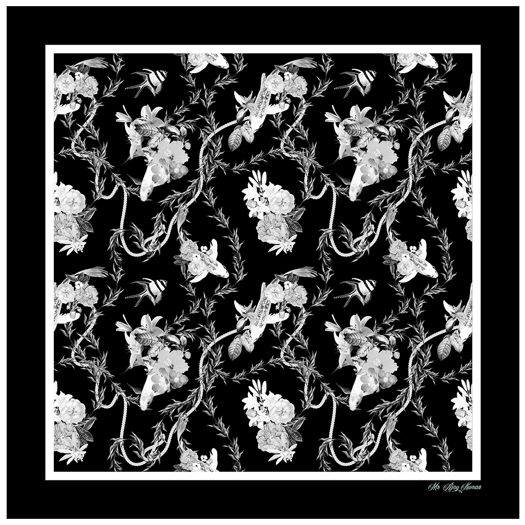 Black Noesis Pocketsquare