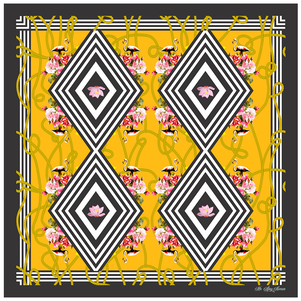 Yellow Diamond Pocketsquare