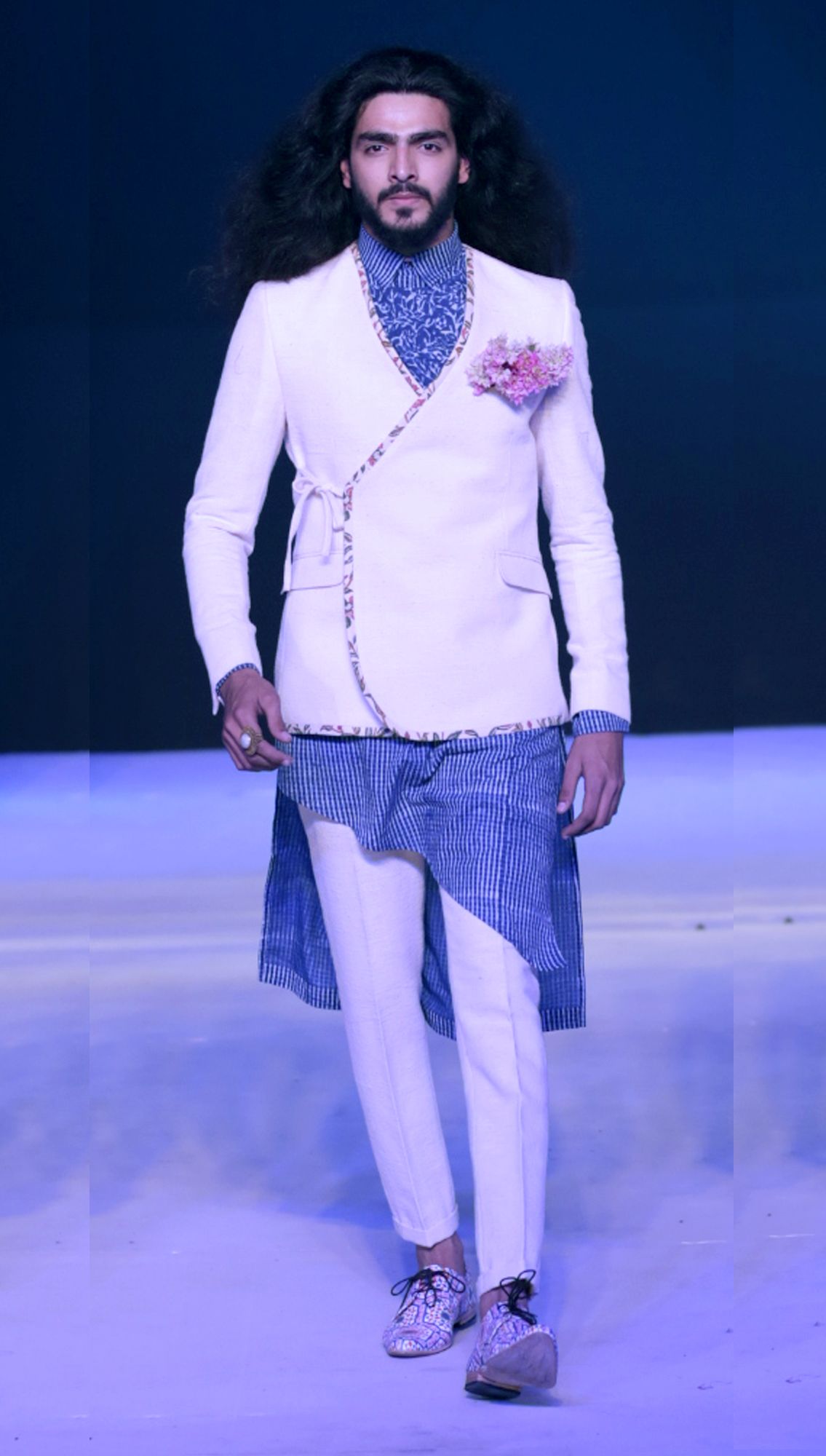 Maharana Angarkha Jacket Neel Handloom Shirt Mewat Trousers