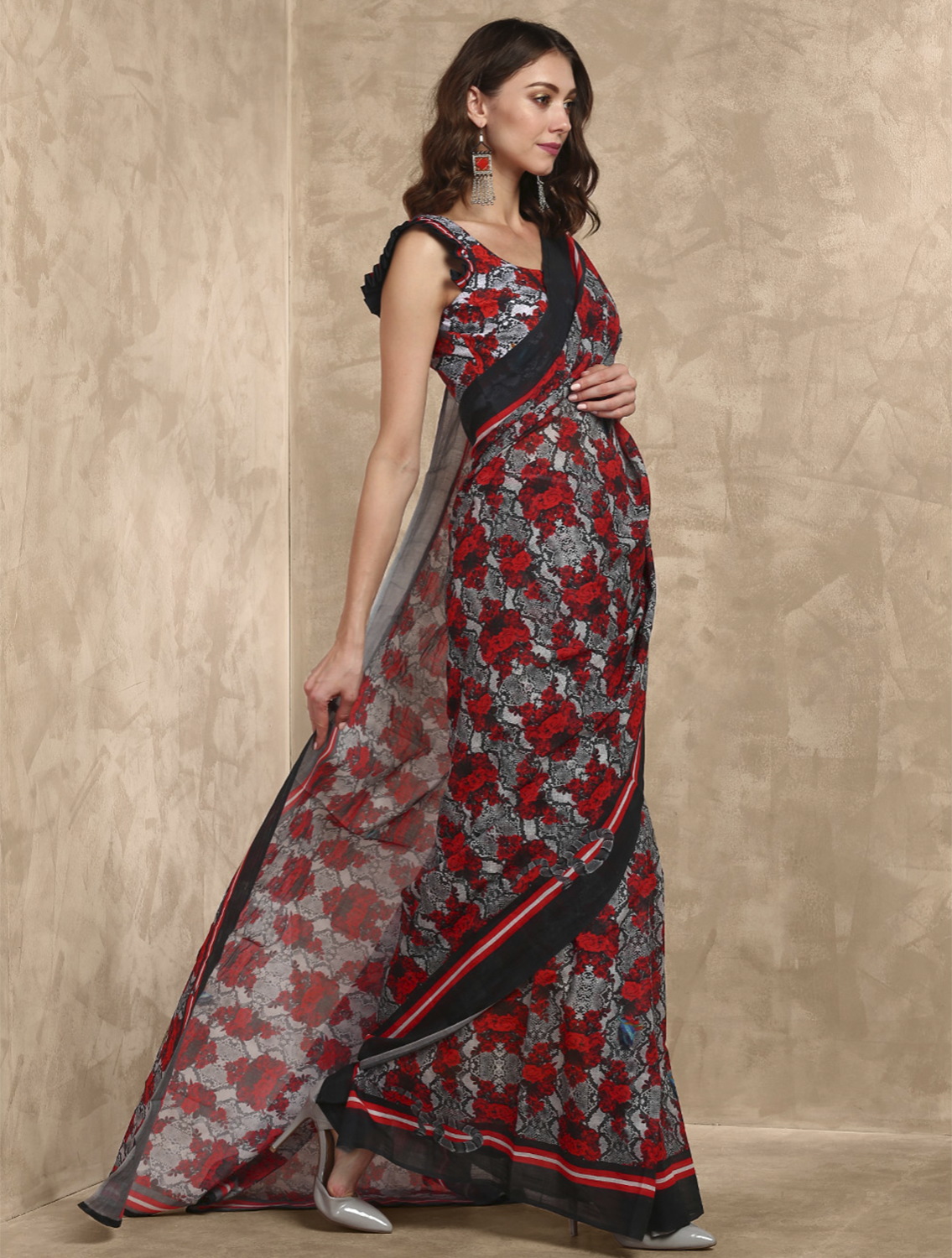 Printemp Printed Cotton Saree Side