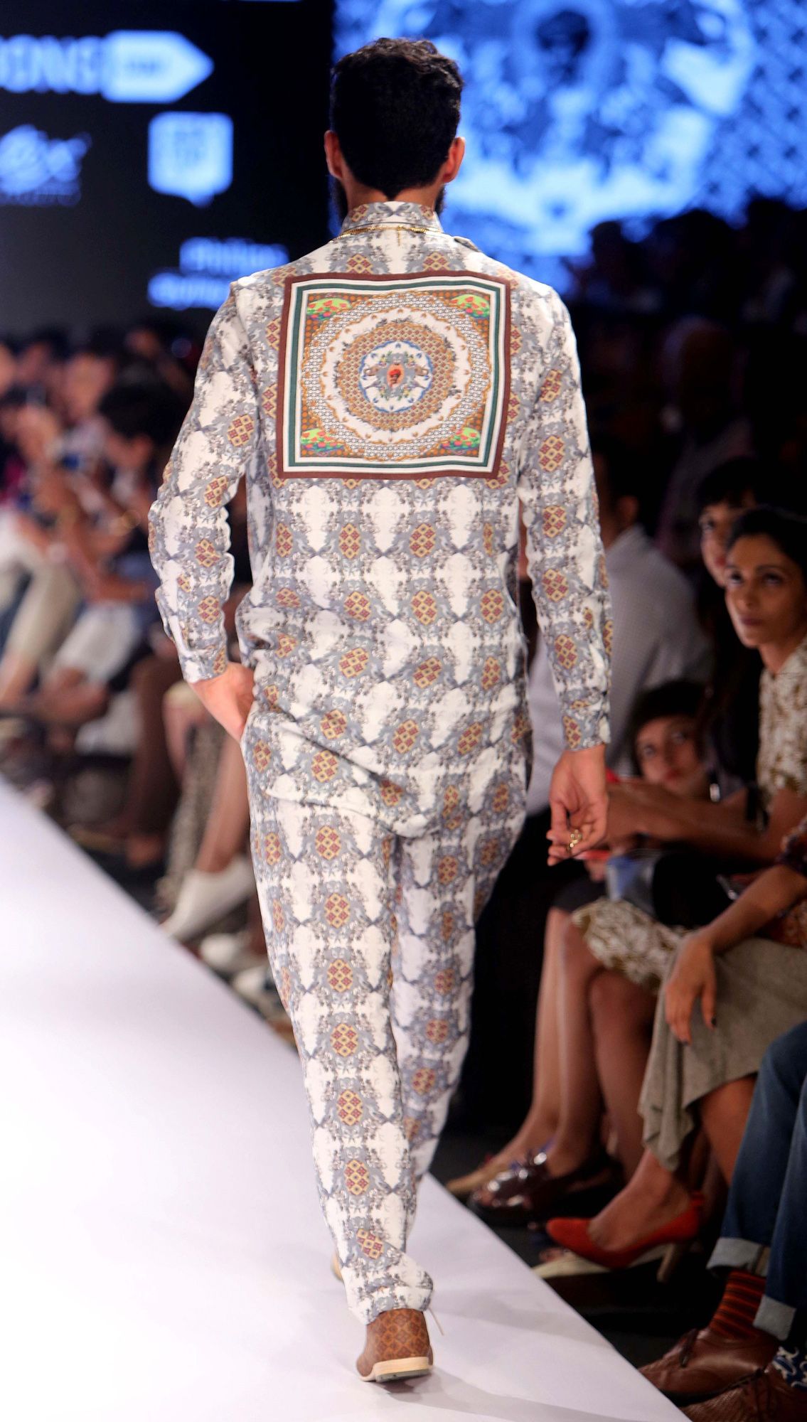 Kaleido Lotus Cowl Shirt Zambak Trousers