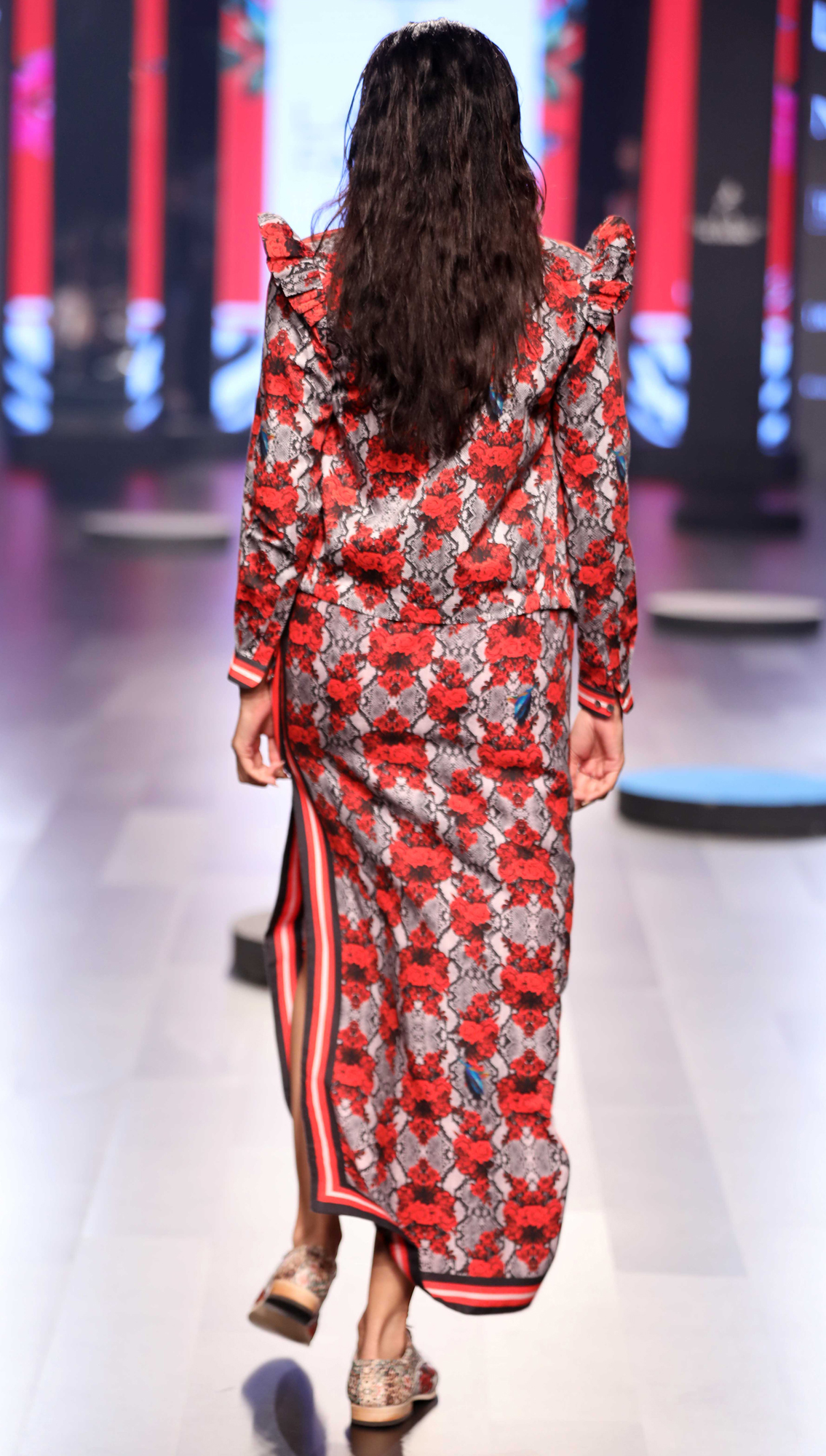Ursidae Long Maxidress and Wolverine All-over Printed Bomber Jacket