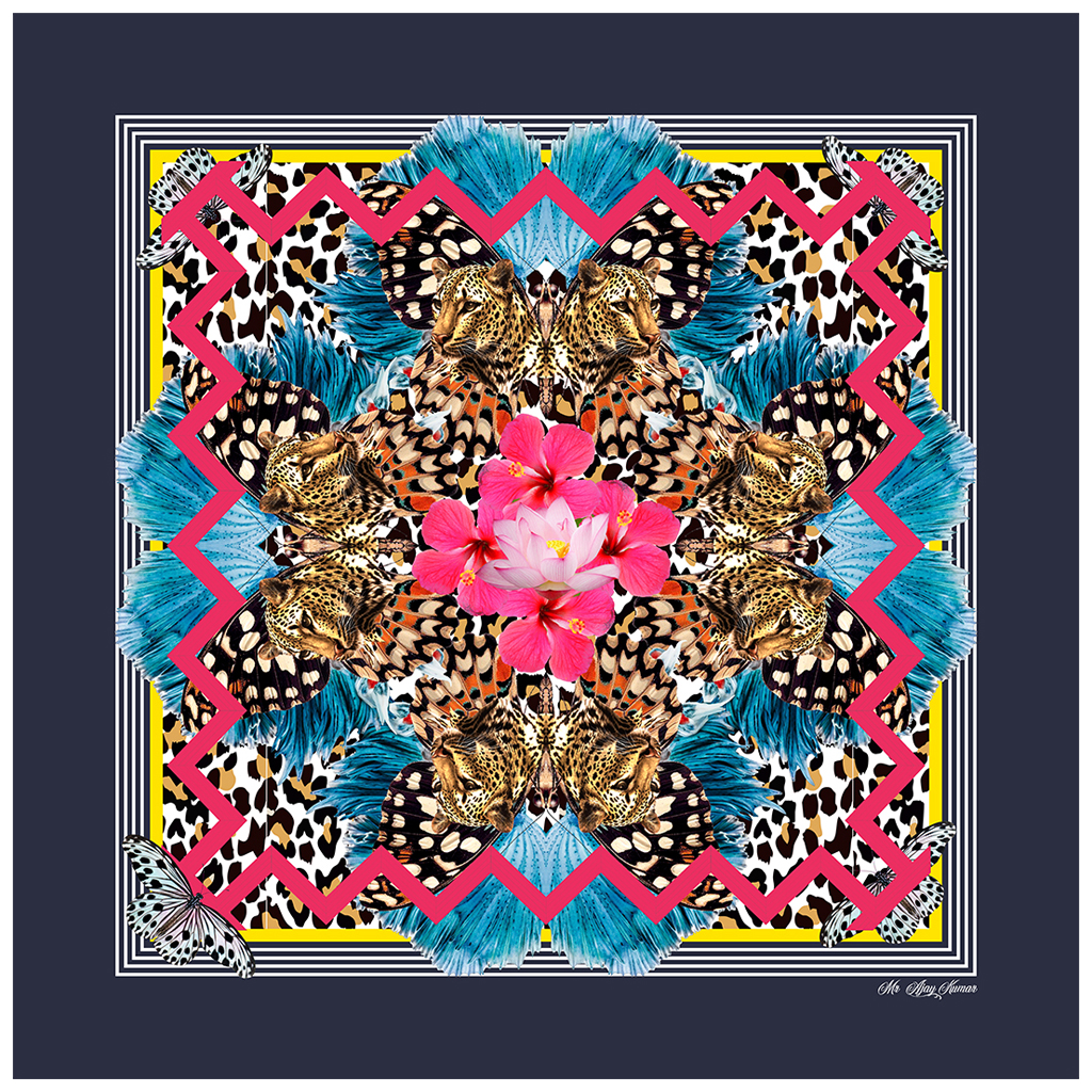 AquaLotus Cotton Scarf