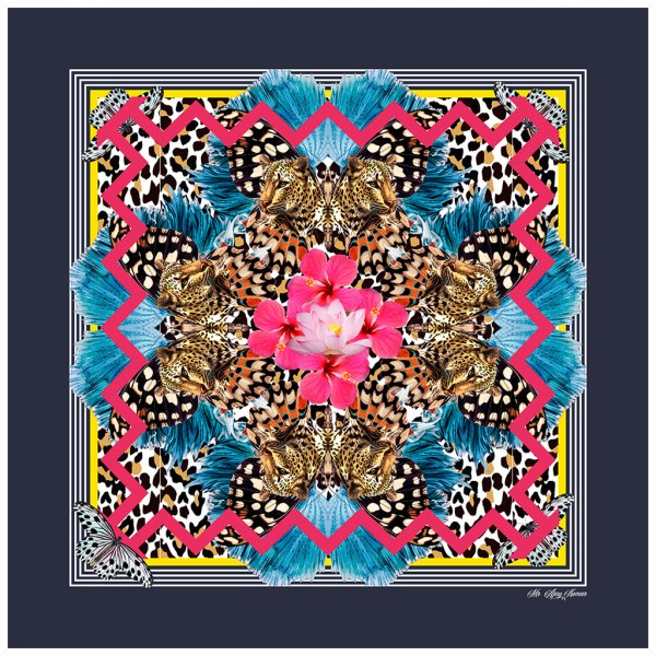 AquaLotus Cotton Scarf