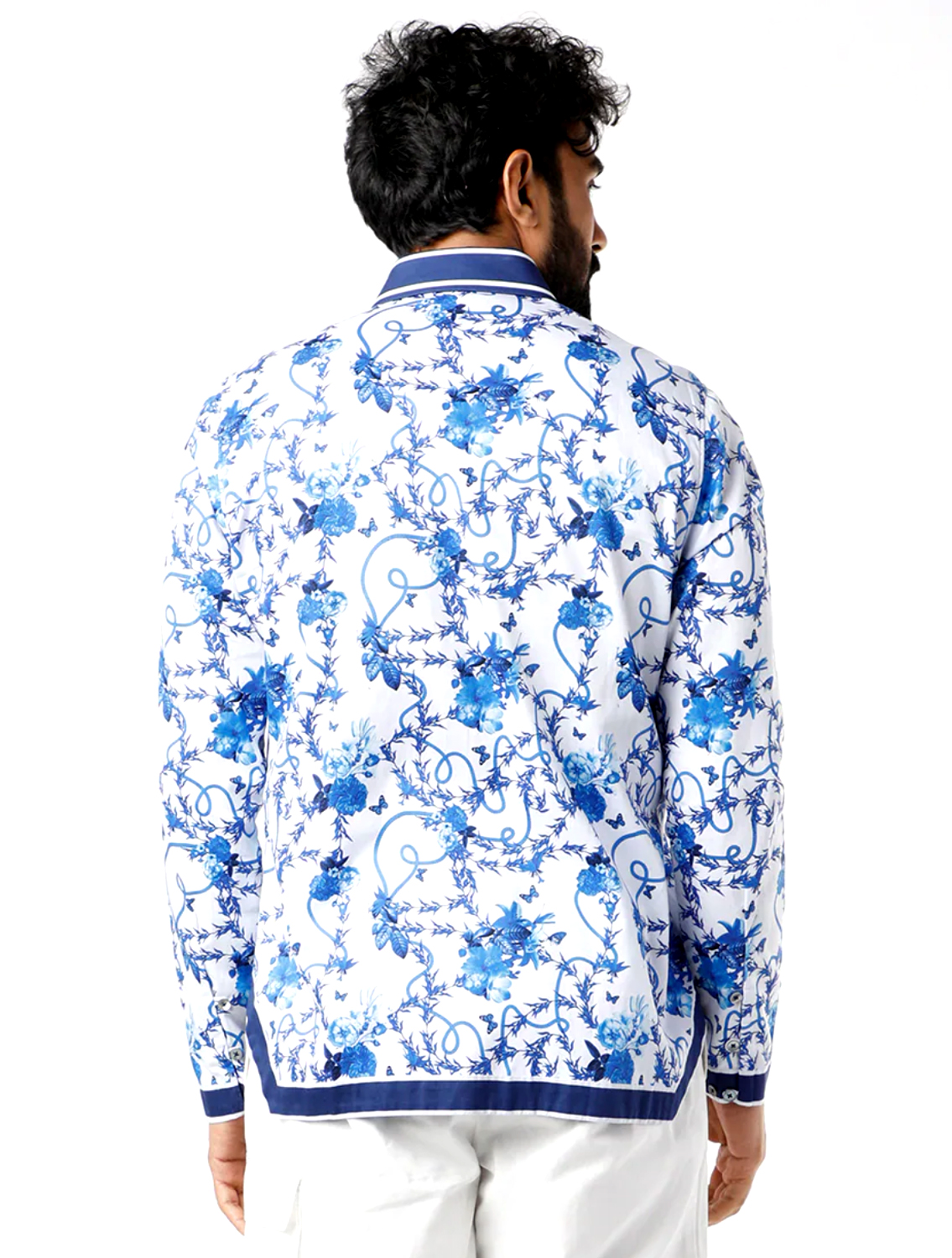 Blue Delft Hem Striper Shirt