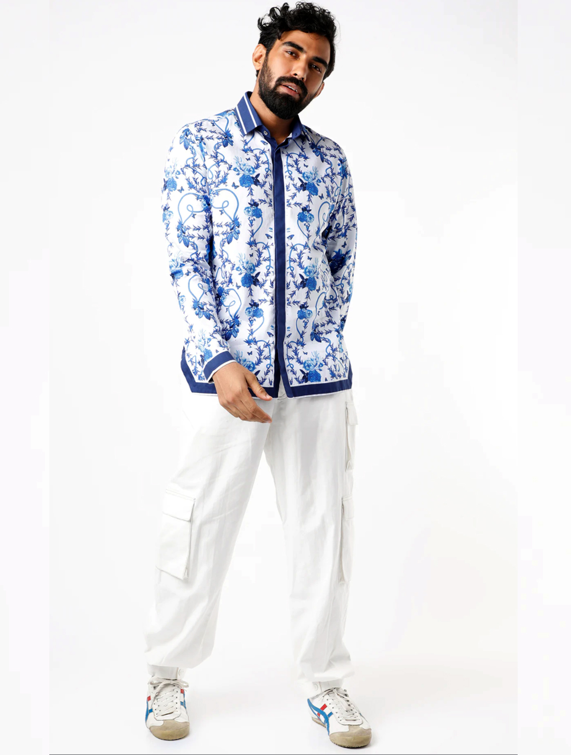 Blue Delft Hem Striper Shirt