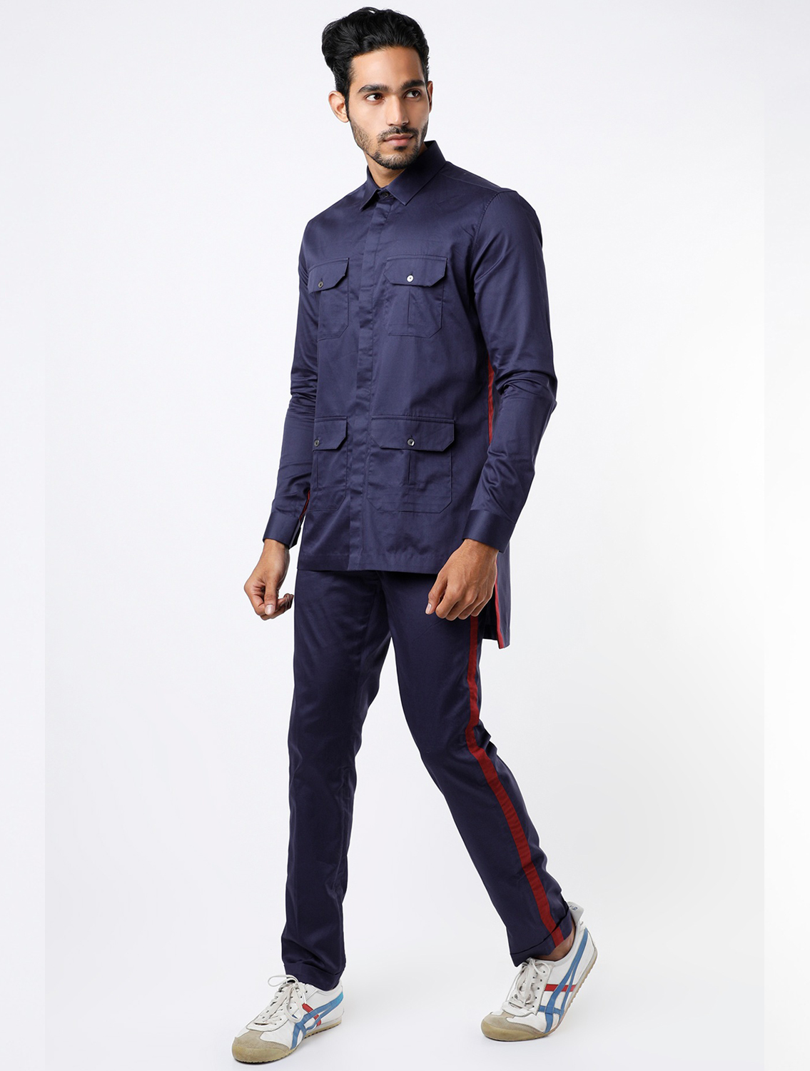Safary Navy Shirt Pant Set