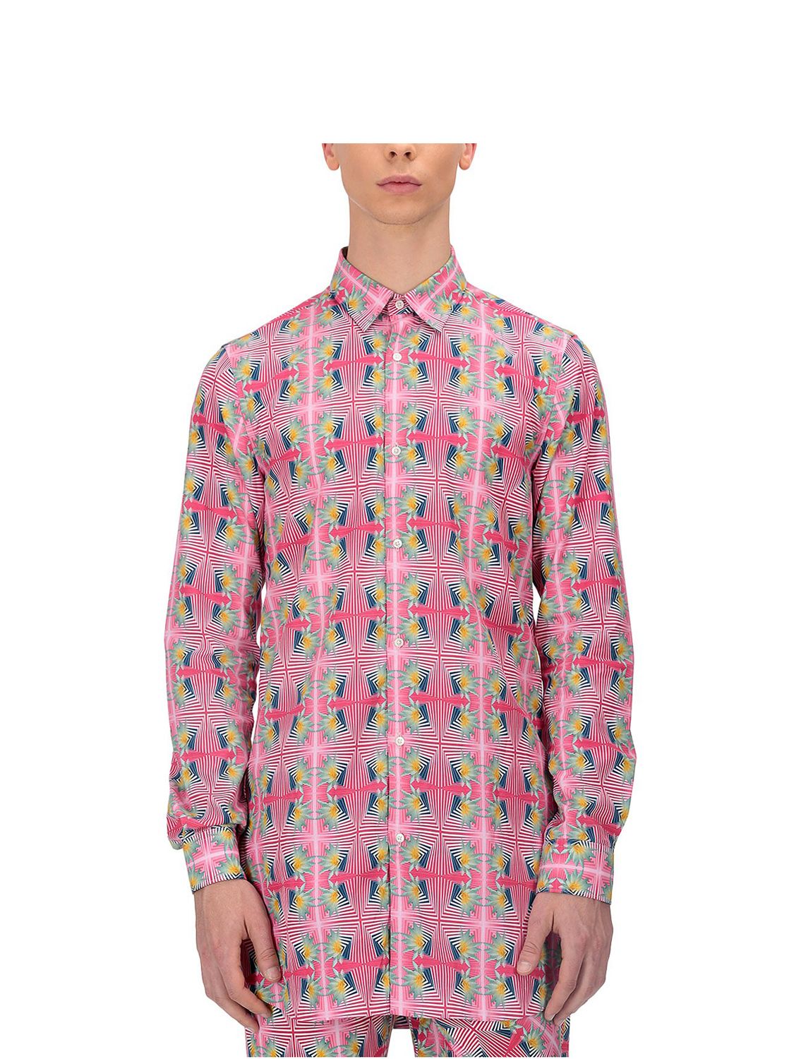 Long Tunic Shirt in Kaleido Pushkar Print with Rumaal Print on Back