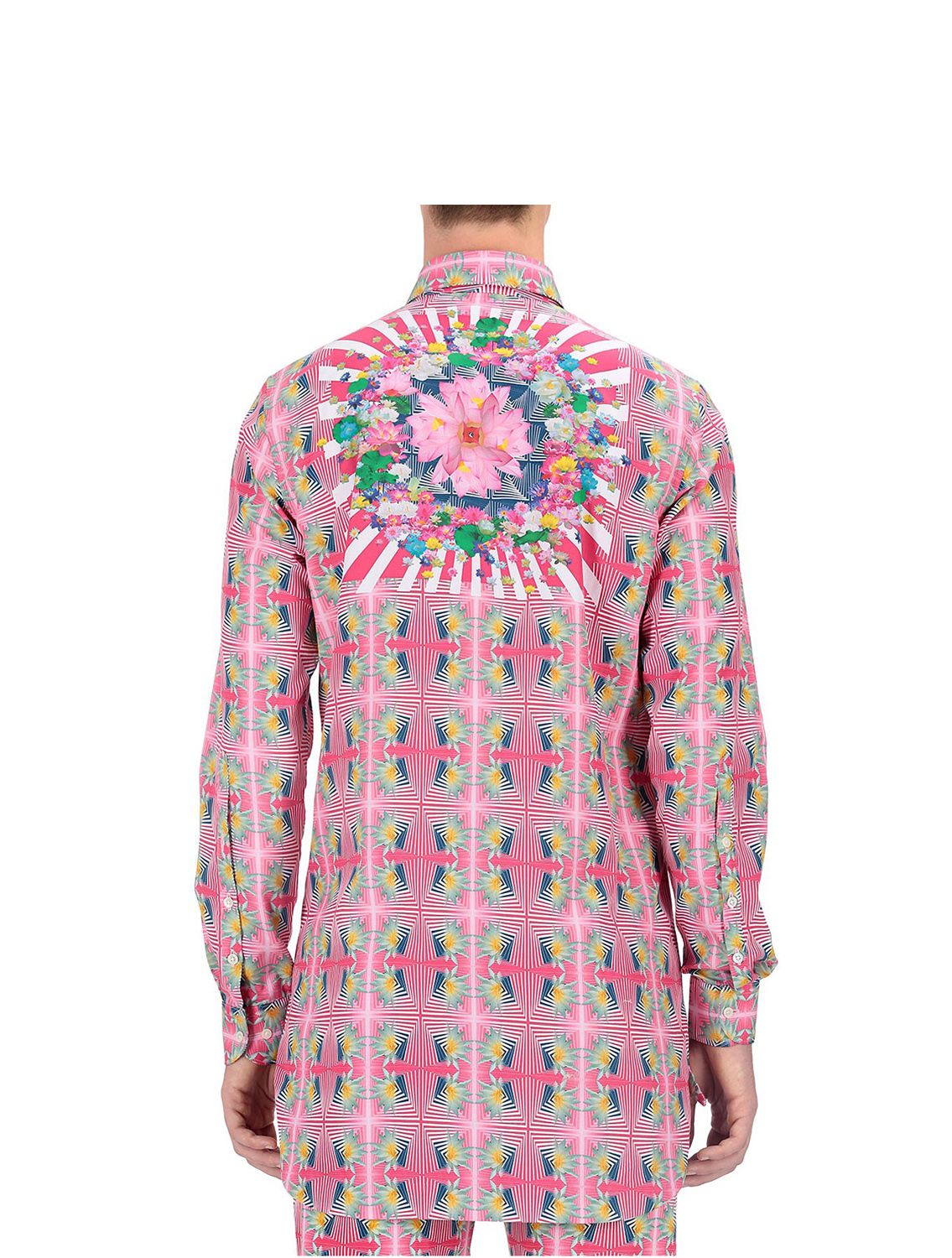 Long Tunic Shirt in Kaleido Pushkar Print with Rumaal Print on Back