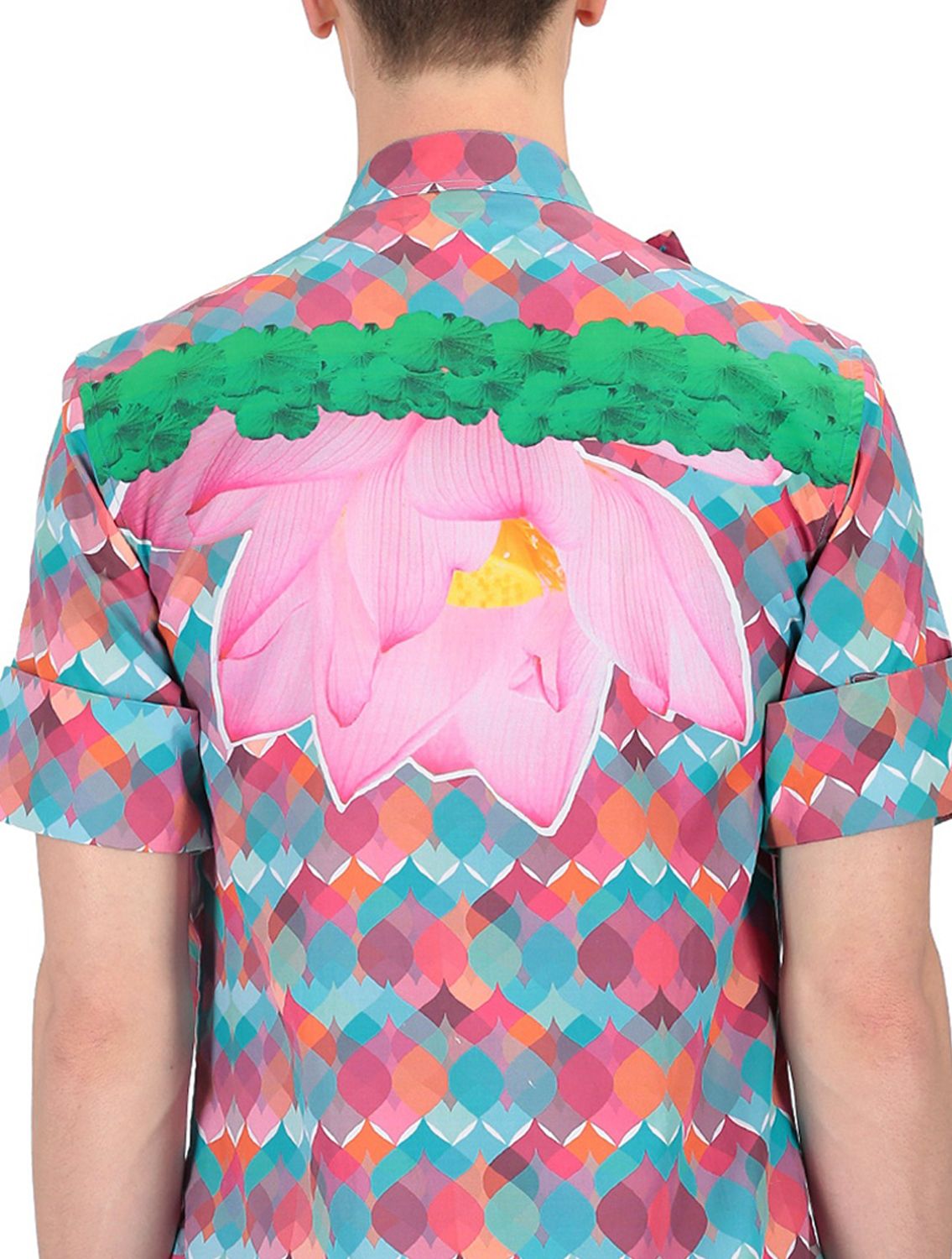 Rajoy Short Sleeved cowl Shirt in Praire Lotus Print