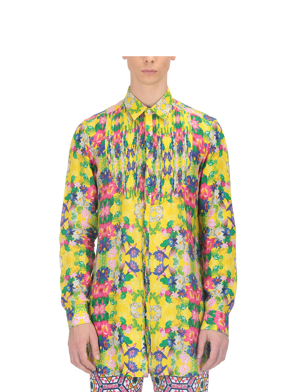 Dios Lotus Shirt Pintuck Bib