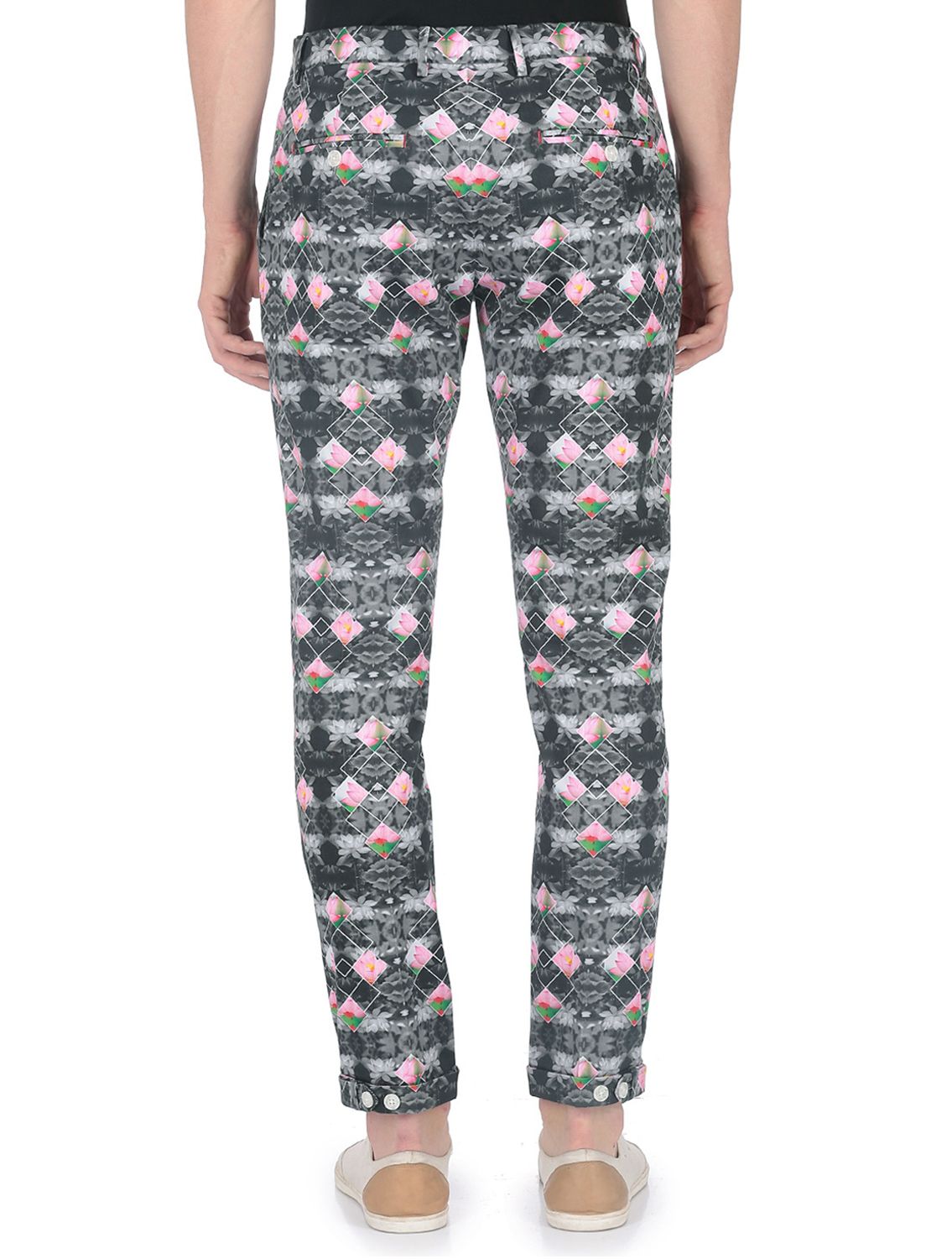 Illusional Floro-Geometric Indie-Lotus printed trouser