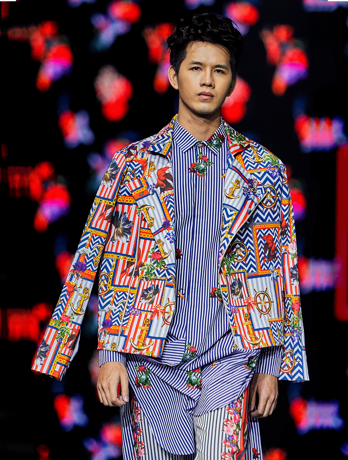 Noah All-over Printed Biker Jacket