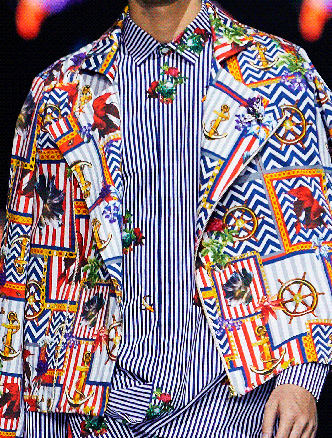 Noah All-over Printed Biker Jacket