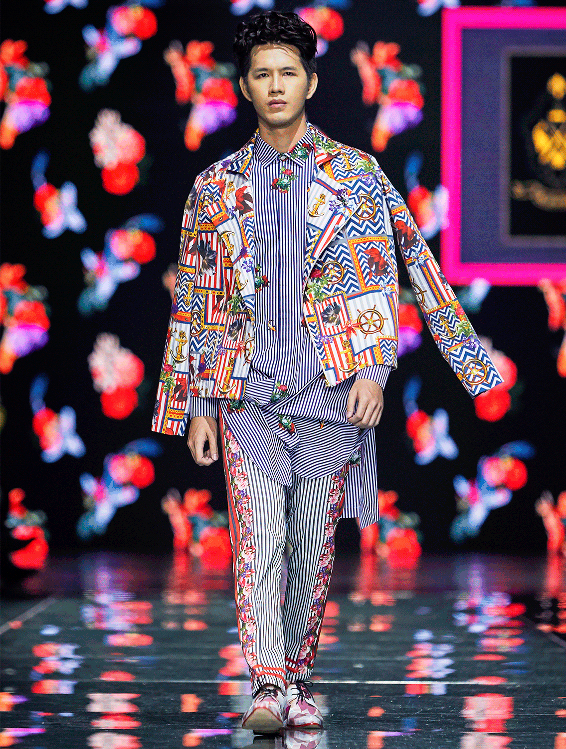 Noah All-over Printed Biker Jacket