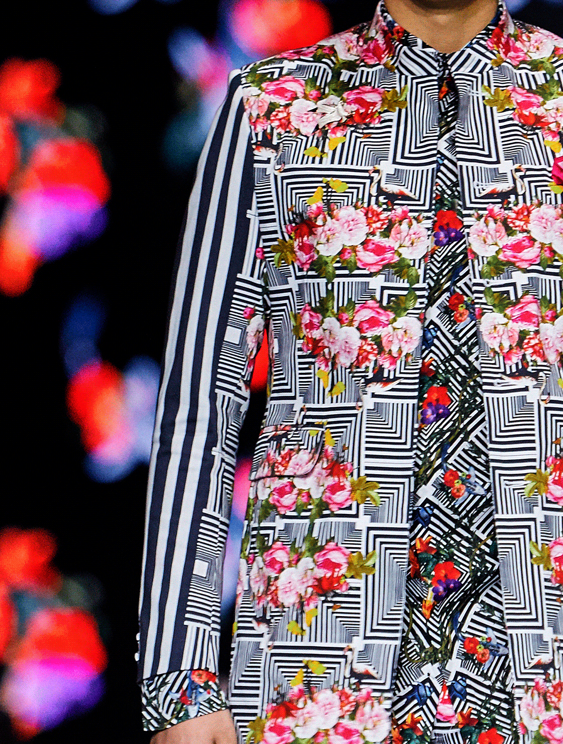 Drake Florogeometric Bandhgala Jacket Front