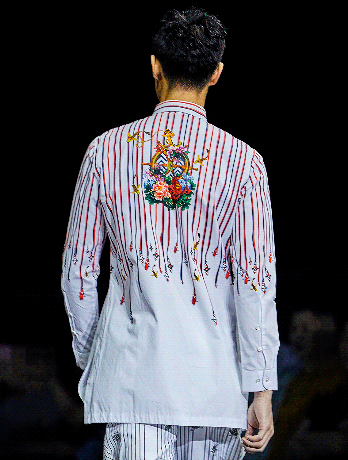 Caspian Falling Fish Shirt Back