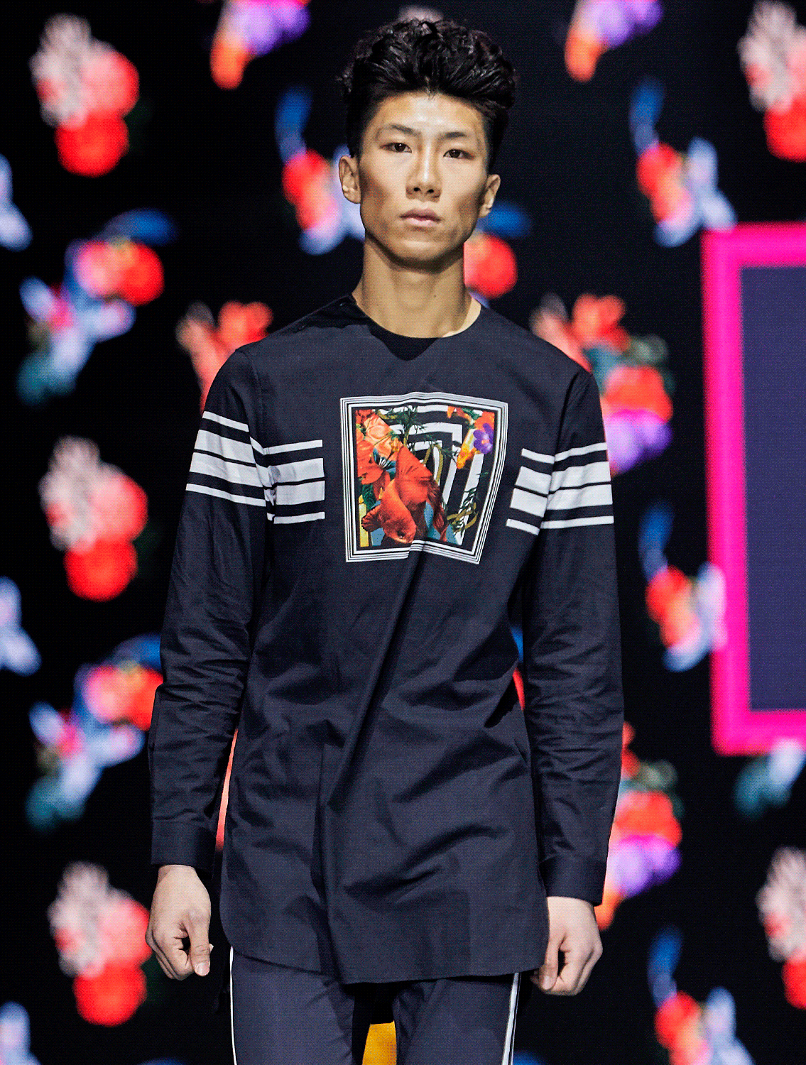 Jones Black Signature Style Shirt with Side Striper Pants