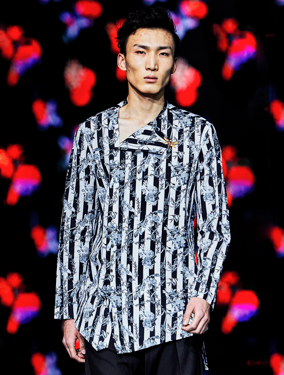 Jacques Angharkha Style Shirt with Black Kilt Pants