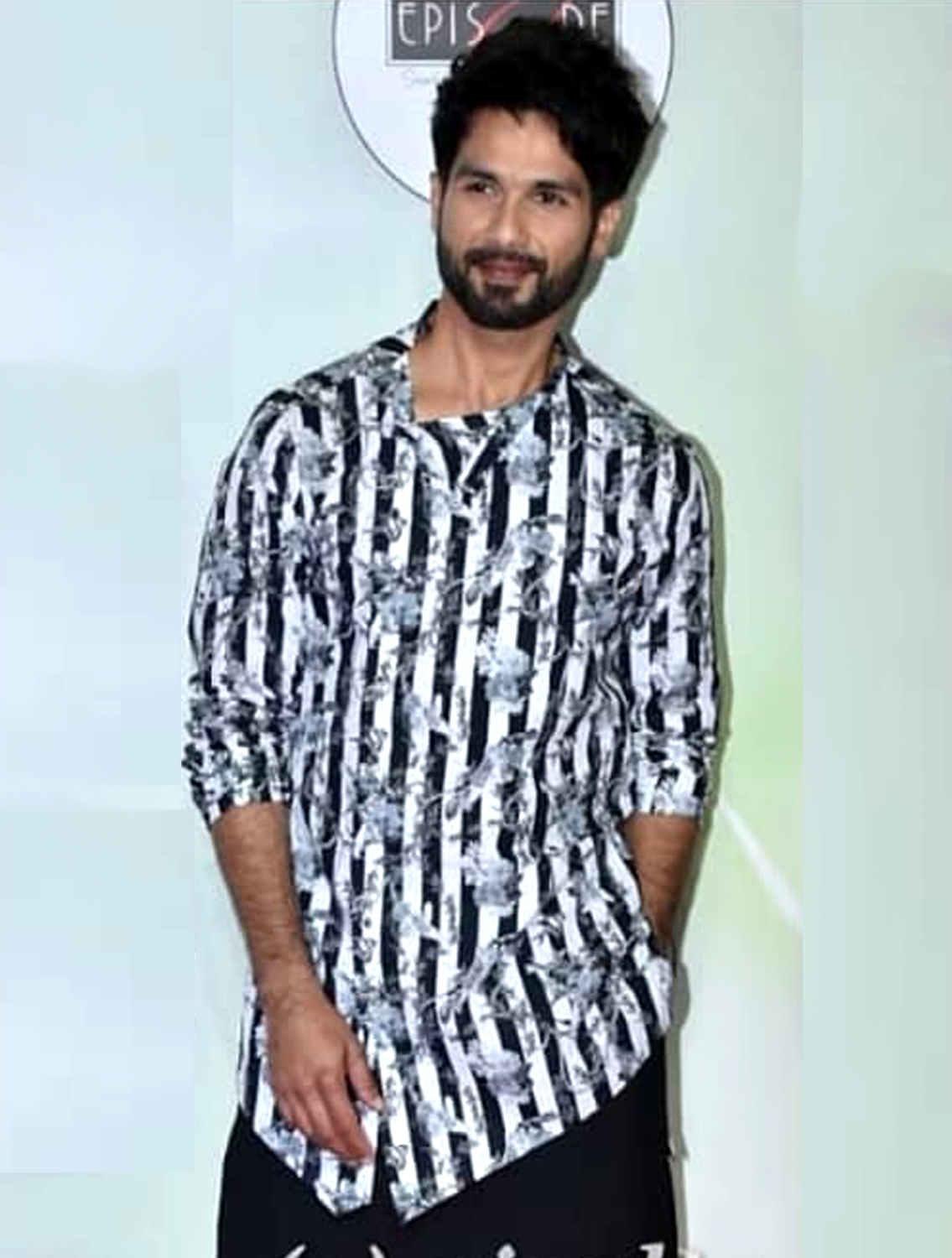 Jacques Angharkha Style Shirt with Black Kilt Pants