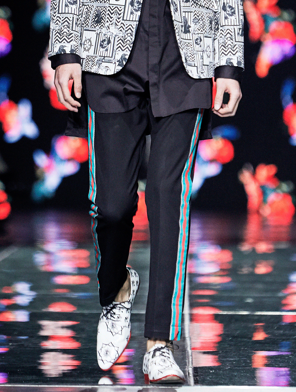 Darth Black Side Striper Trousers