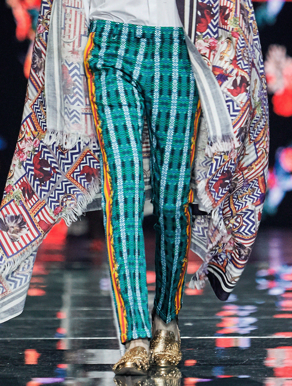 Oceanic Printed Aqua Green Trousers